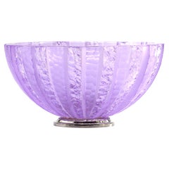 Vintage Cristal Benito Paris 1952 France a Bowl, "Amethyst"