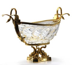 Cristal Benito Paris 1952 France a Jardinière, "Bambou" Model, Modern