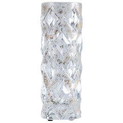 Cristal Benito, "Jarrón Doré", Jarrón contemporáneo de cristal tallado a mano, Francia, 2018