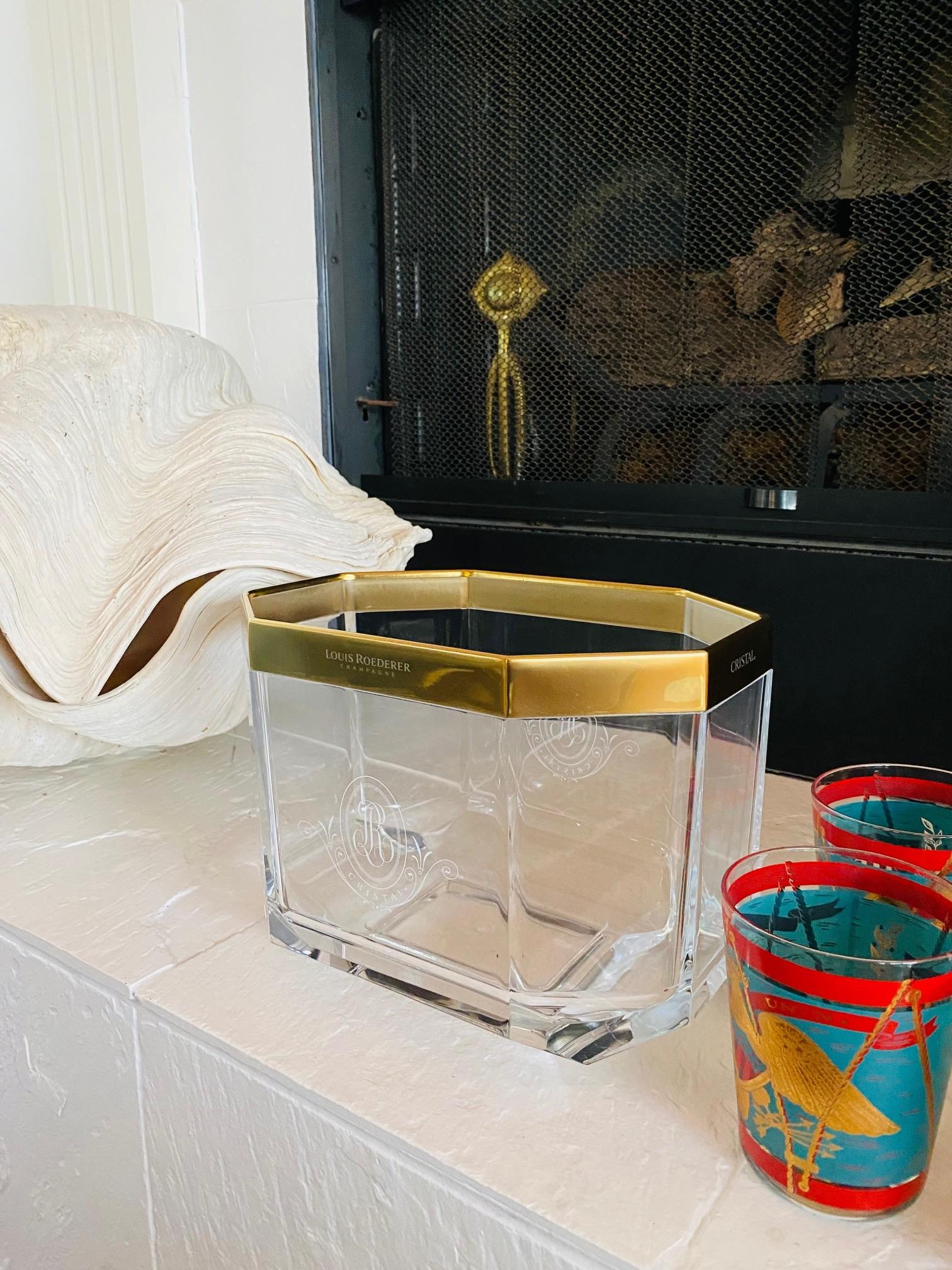 Cristal Champagne Lucite Ice Bucket by Louis Roederer 3