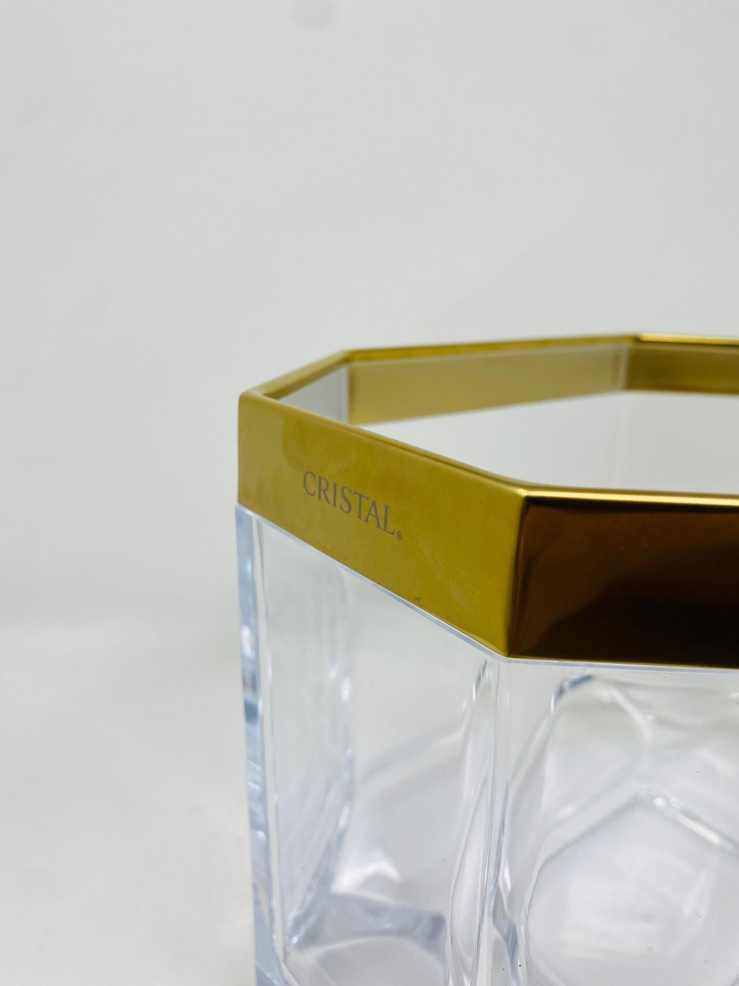 Molded Cristal Champagne Lucite Ice Bucket by Louis Roederer