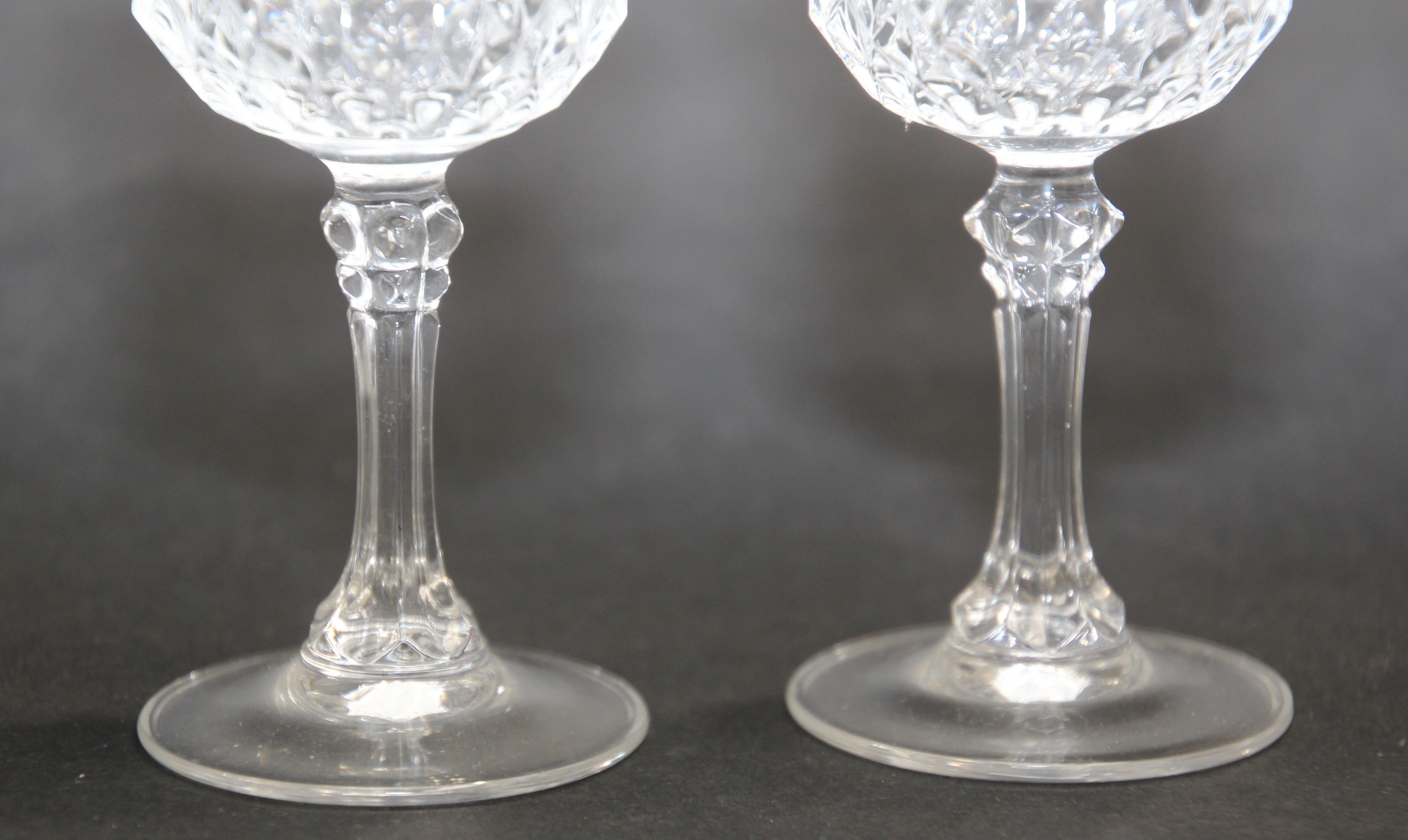 Crystal D' Arques Longchamp Footed Drinking Glasses, set of 12 2