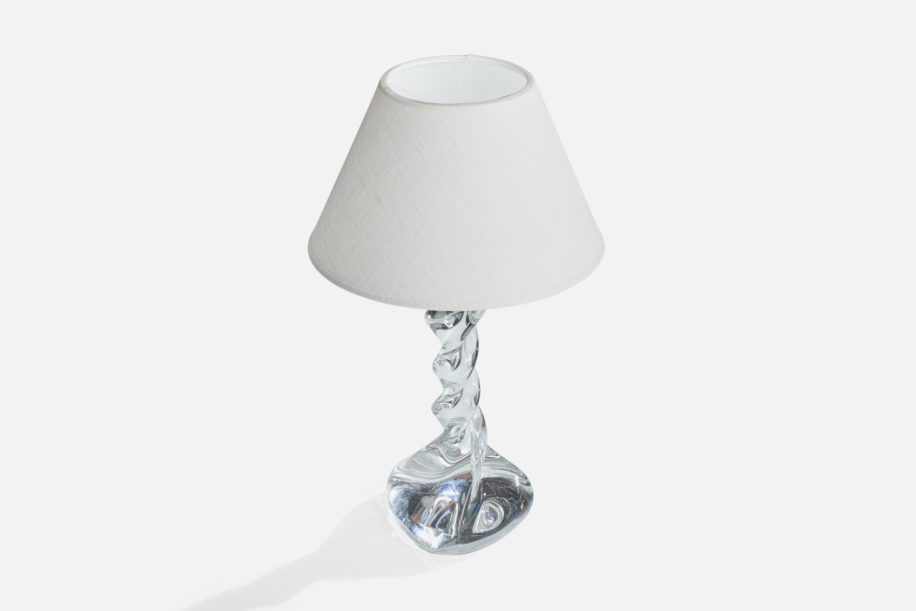 Cristal De Lorraine, Lámpara de mesa, Cristal, Francia, Años 50 Moderno de mediados de siglo en venta