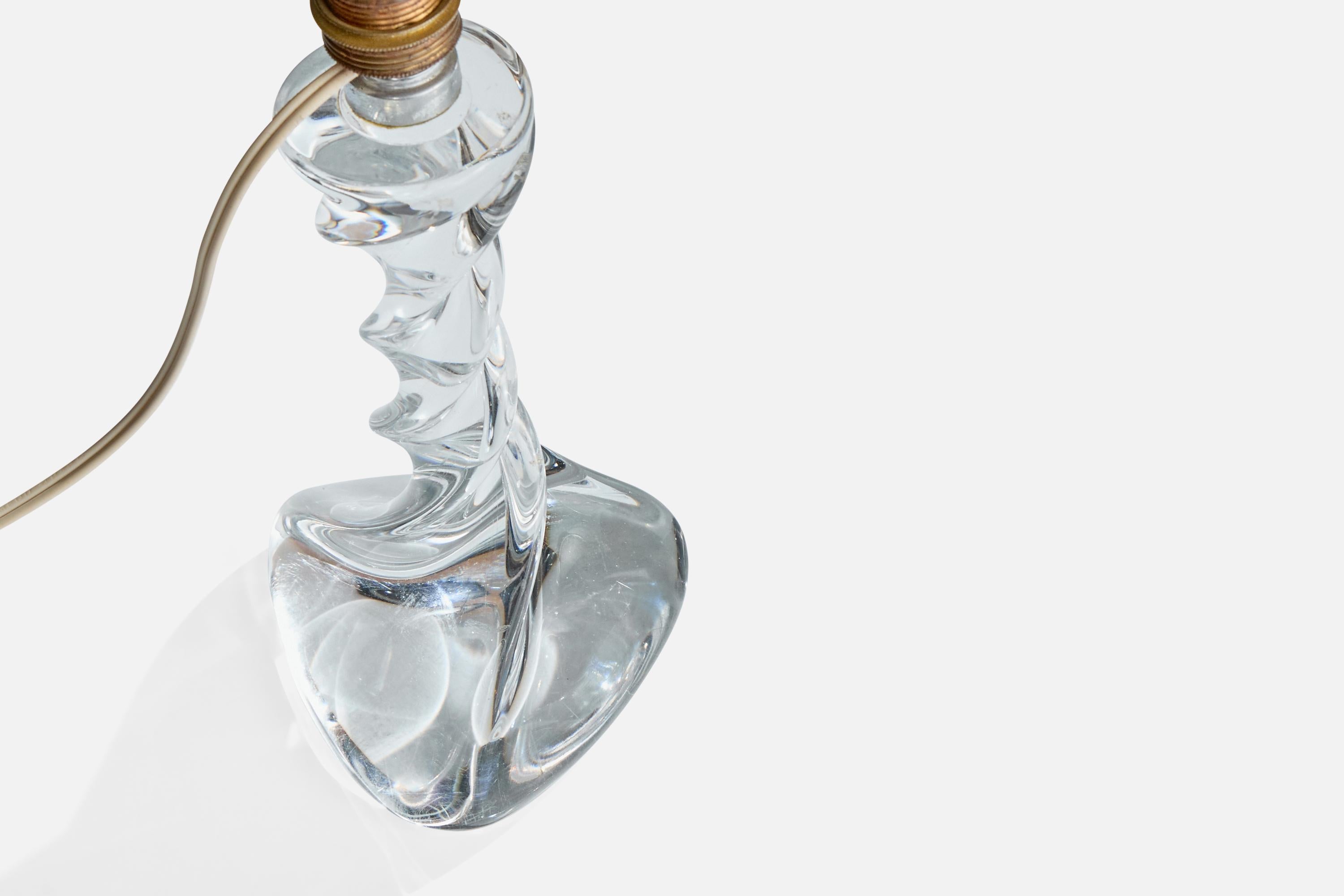 Cristal De Lorraine, Lámpara de mesa, Cristal, Francia, Años 50 en Bueno estado para la venta en High Point, NC