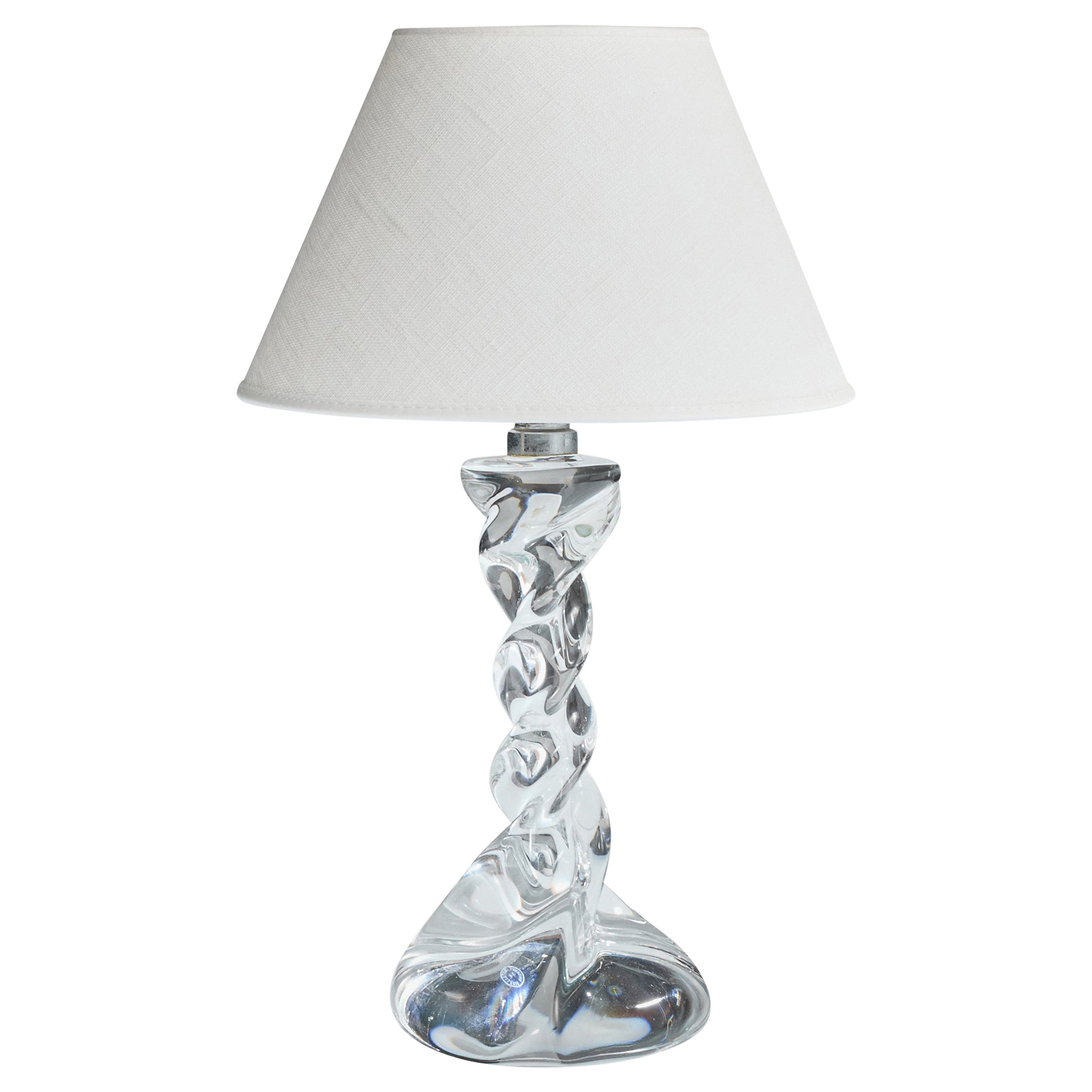 Cristal De Lorraine, Lámpara de mesa, Cristal, Francia, Años 50