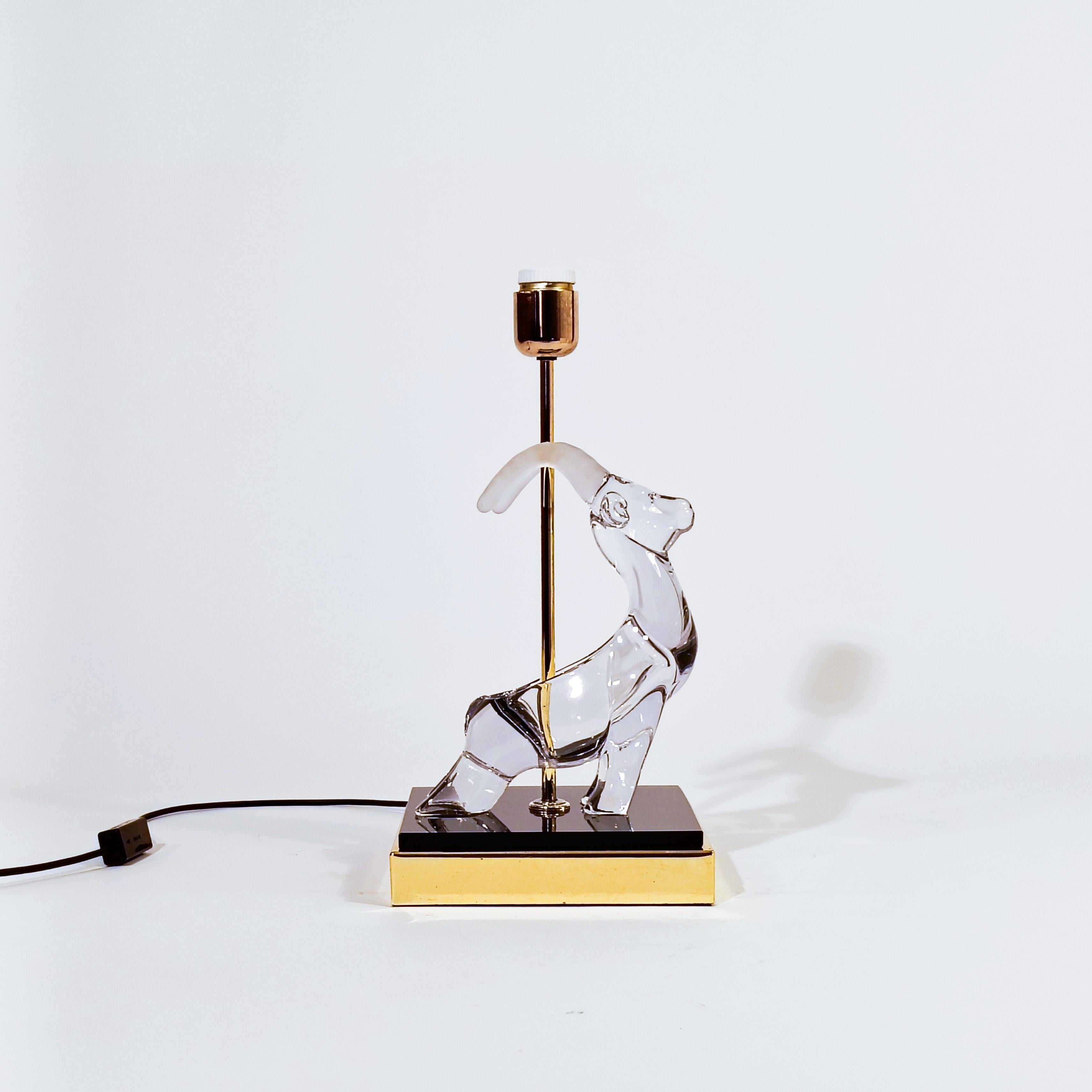Cristal de Sèvres-Stil. Hand Made Glastischlampe, Frankreich, 1970er Jahre im Angebot 3