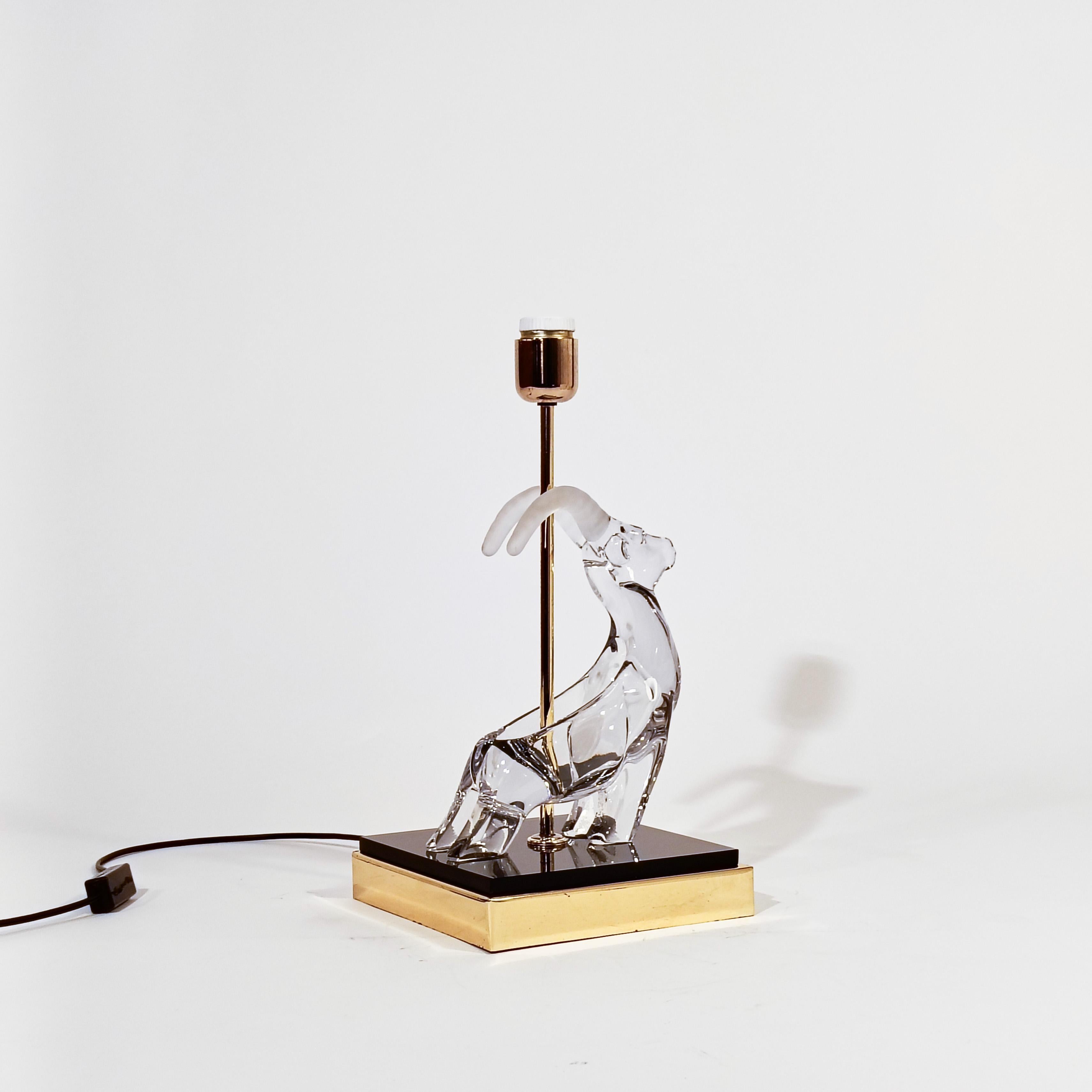 Cristal de Sèvres-Stil. Hand Made Glastischlampe, Frankreich, 1970er Jahre im Angebot 5
