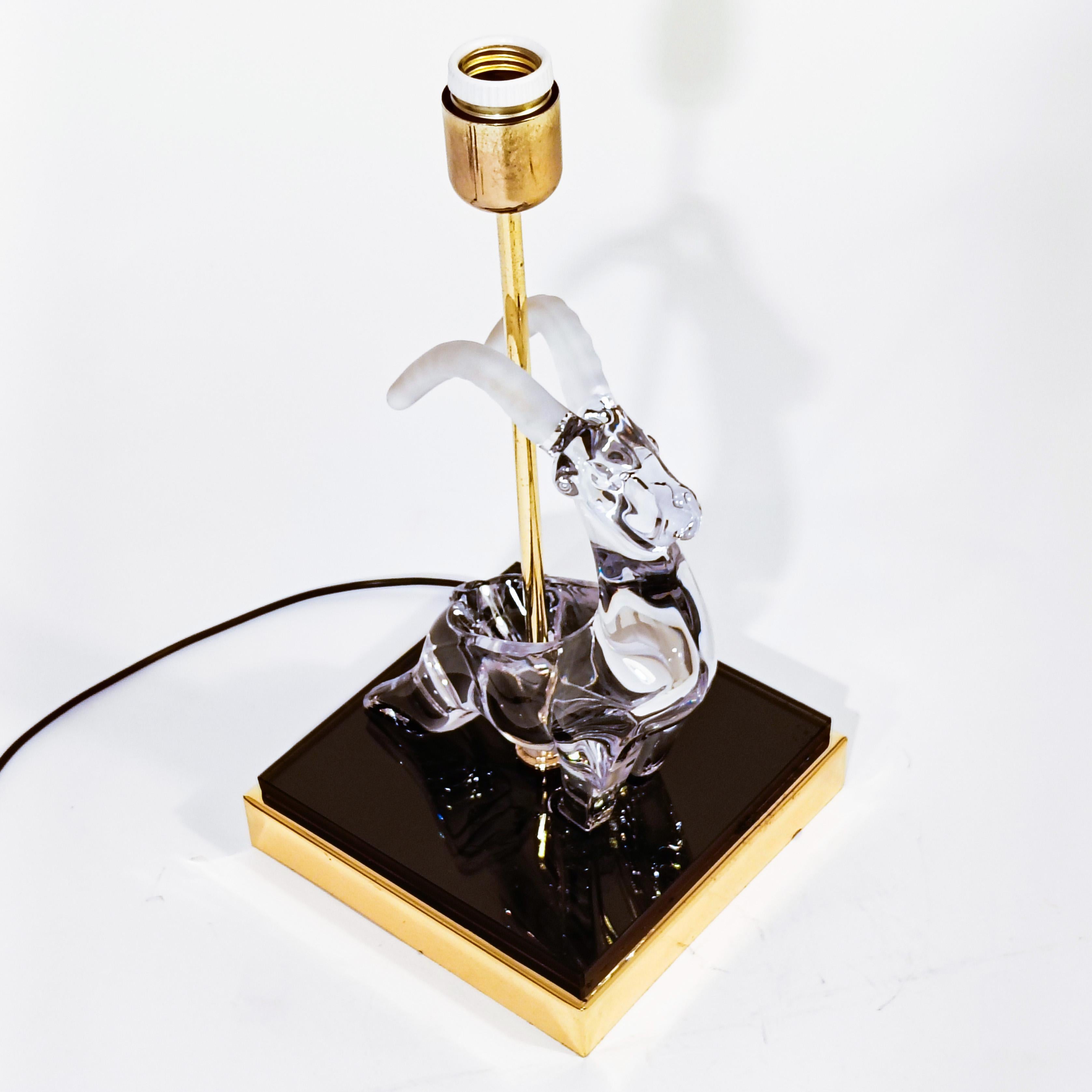 Cristal de Sèvres-Stil. Hand Made Glastischlampe, Frankreich, 1970er Jahre im Angebot 6