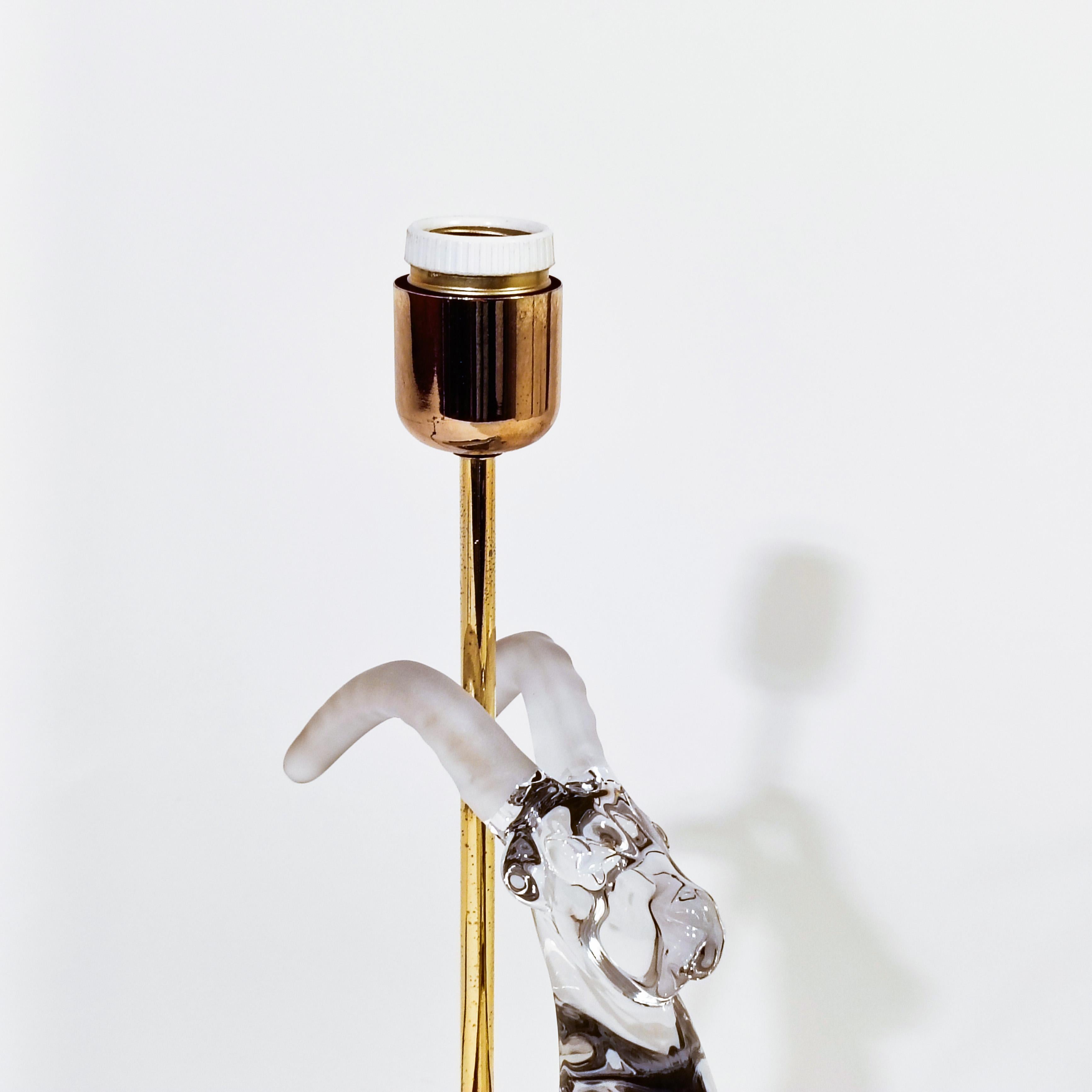 Cristal de Sèvres-Stil. Hand Made Glastischlampe, Frankreich, 1970er Jahre im Angebot 7