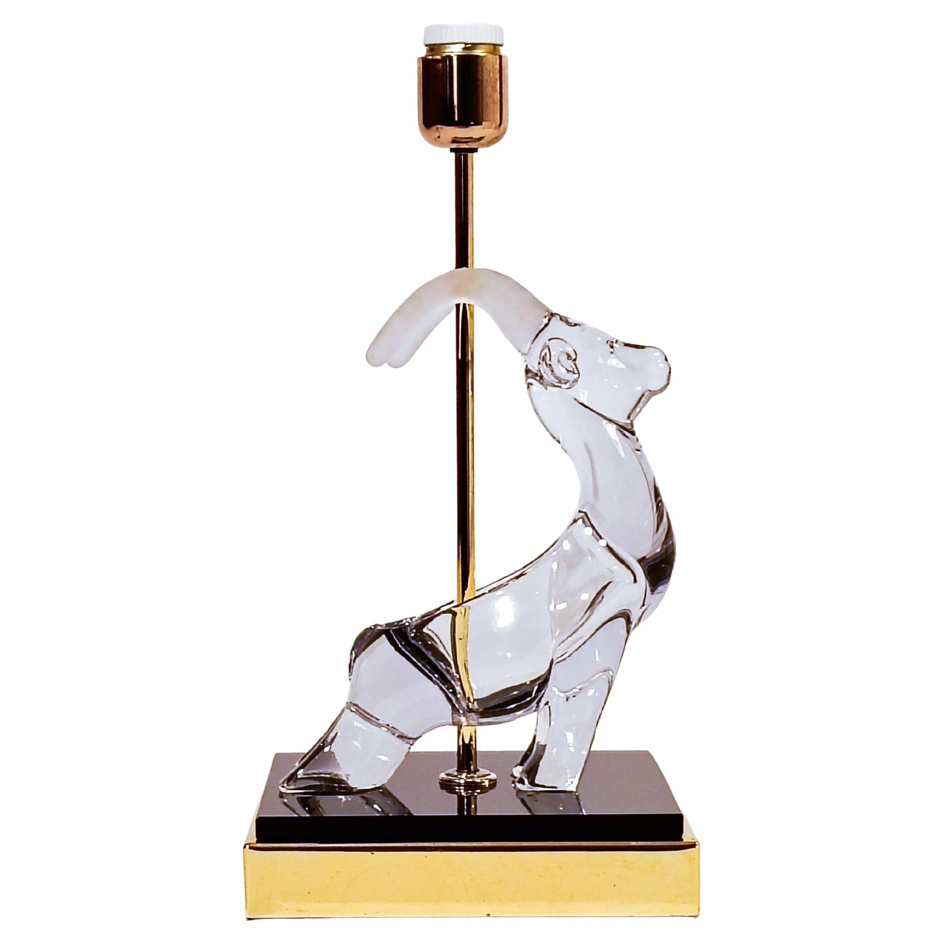 Cristal de Sèvres-Stil. Hand Made Glastischlampe, Frankreich, 1970er Jahre im Angebot