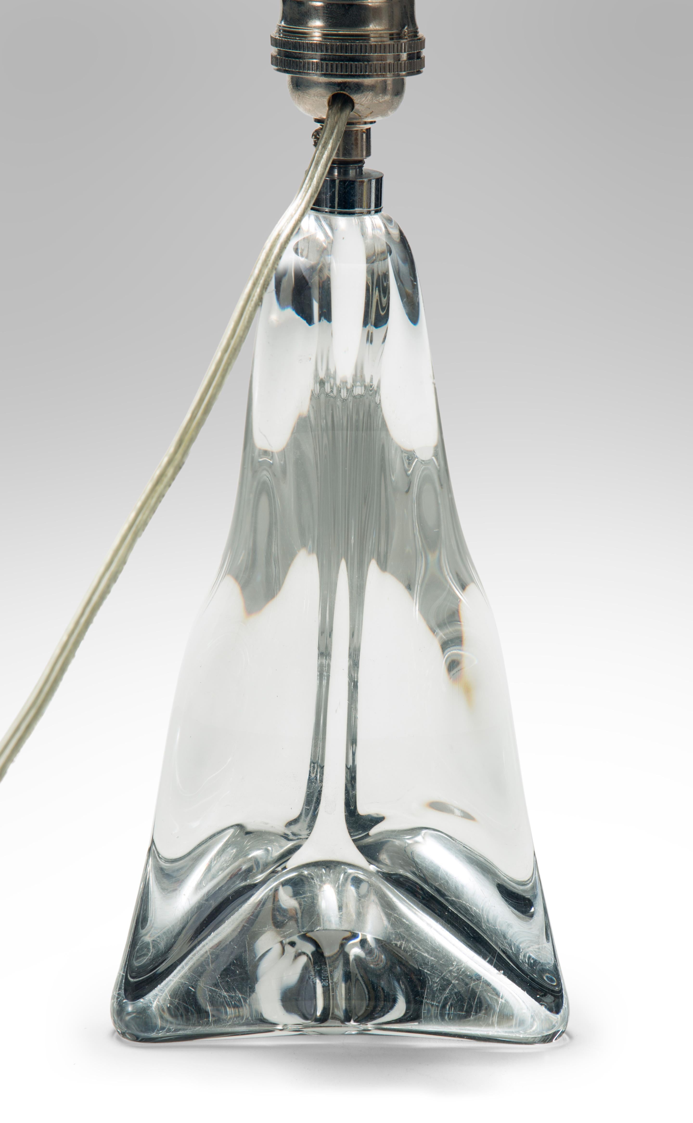 Paire de lampes françaises en cristal et cristal Saint Louis Bon état à New York, NY