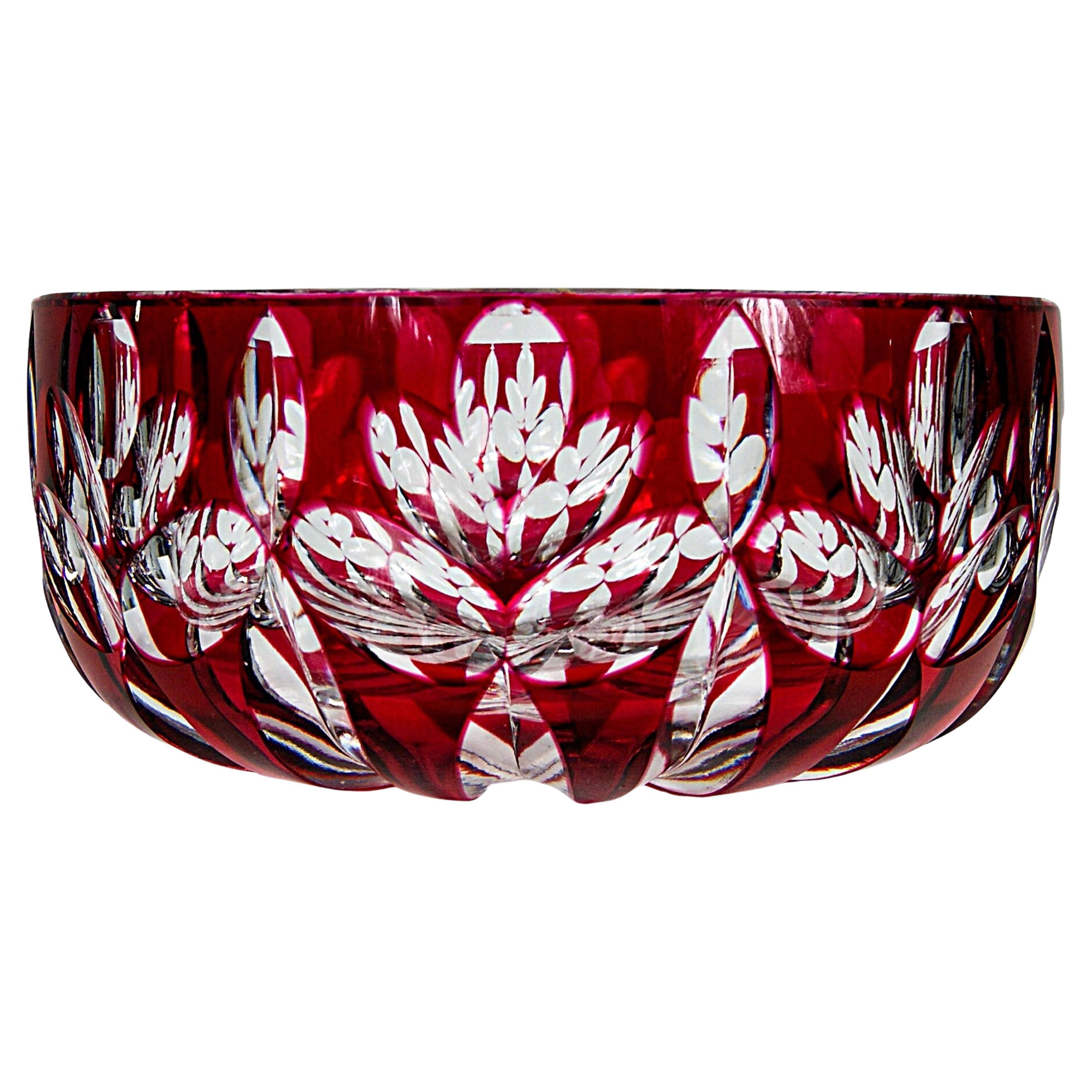 red crystal dishes