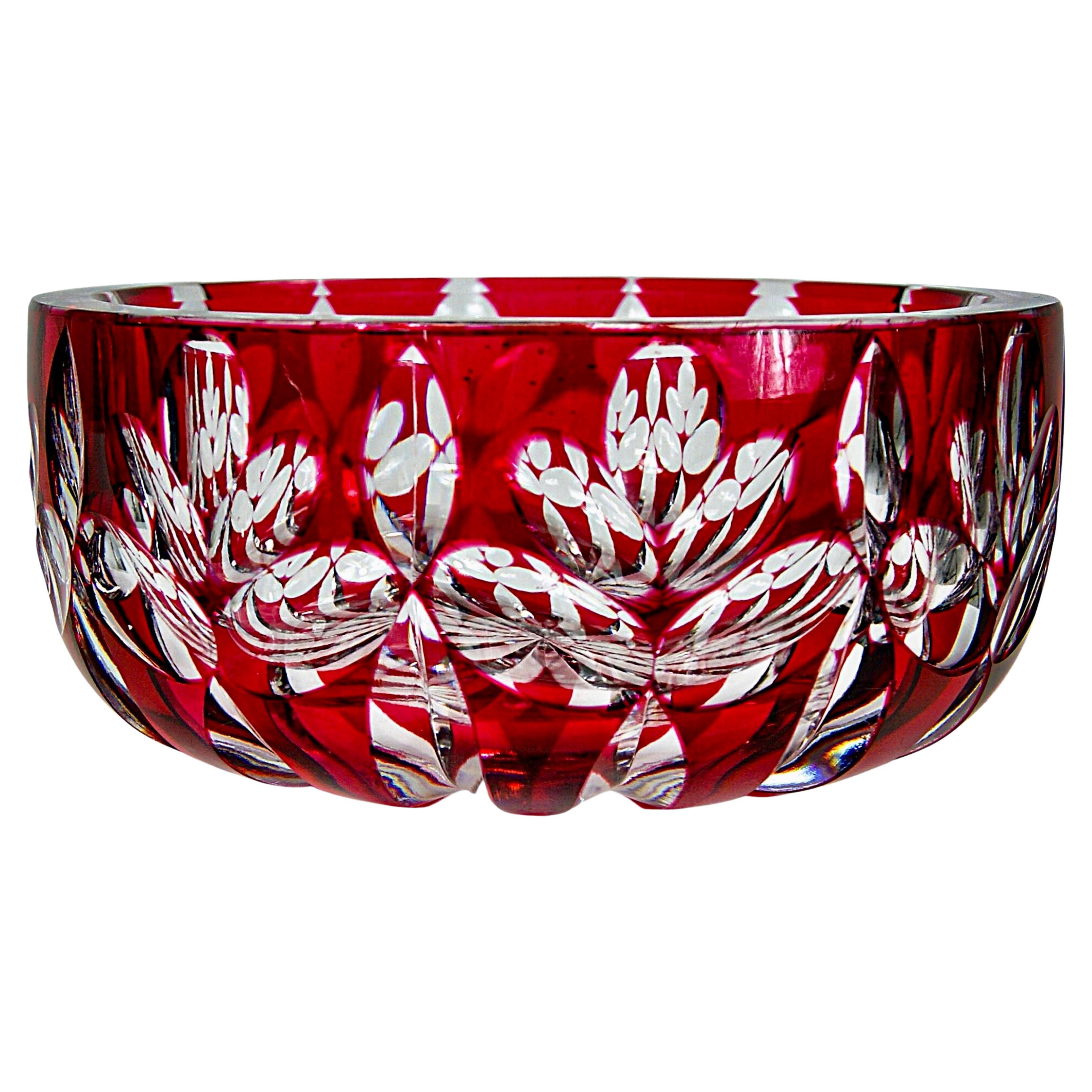 red crystal dishes