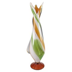 Cristalleria Fratelli Betti / Alrose Florero de cristal italiano de Empoli
