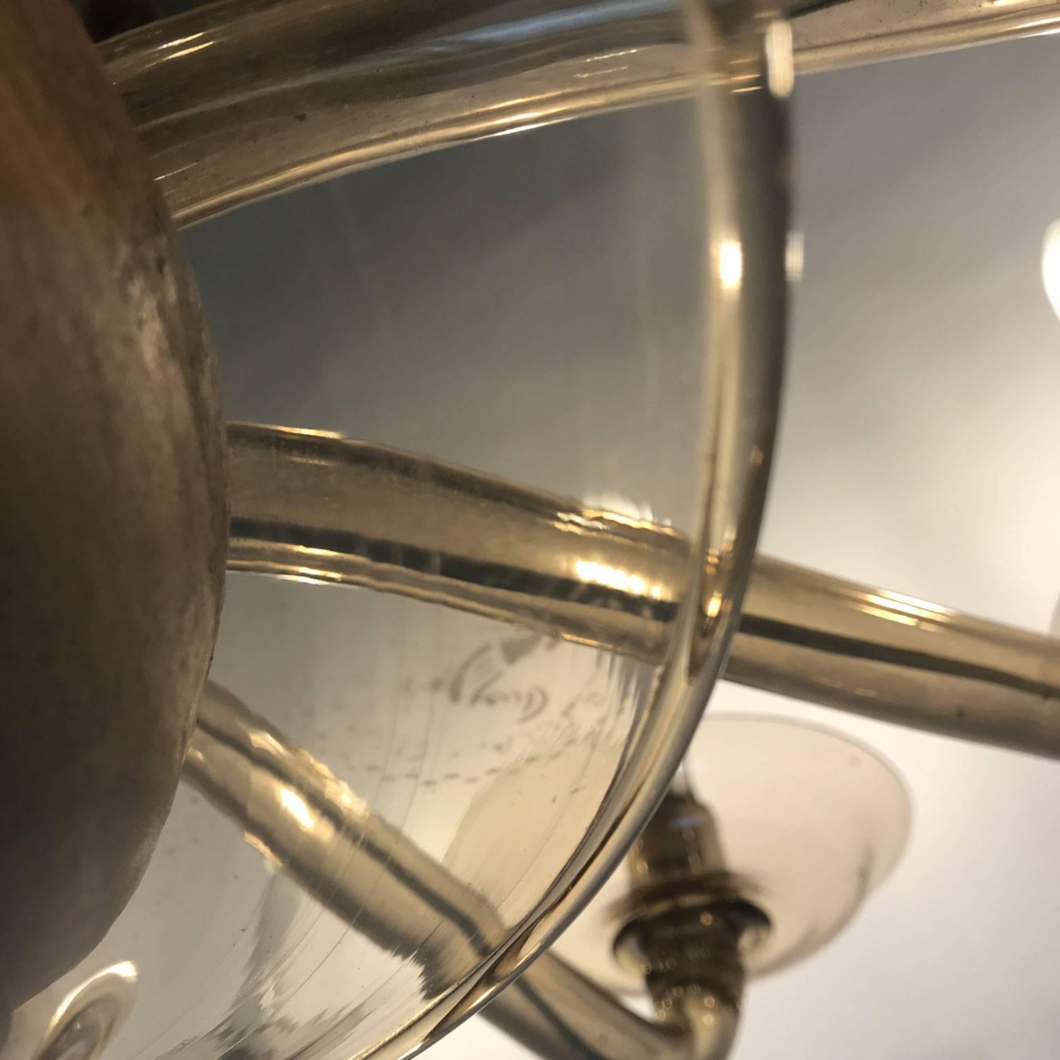 Cristalleria Murano by Toso Italian Venetian Glass Chandelier 1940 Twelve-Light  In Good Condition In Milan, IT
