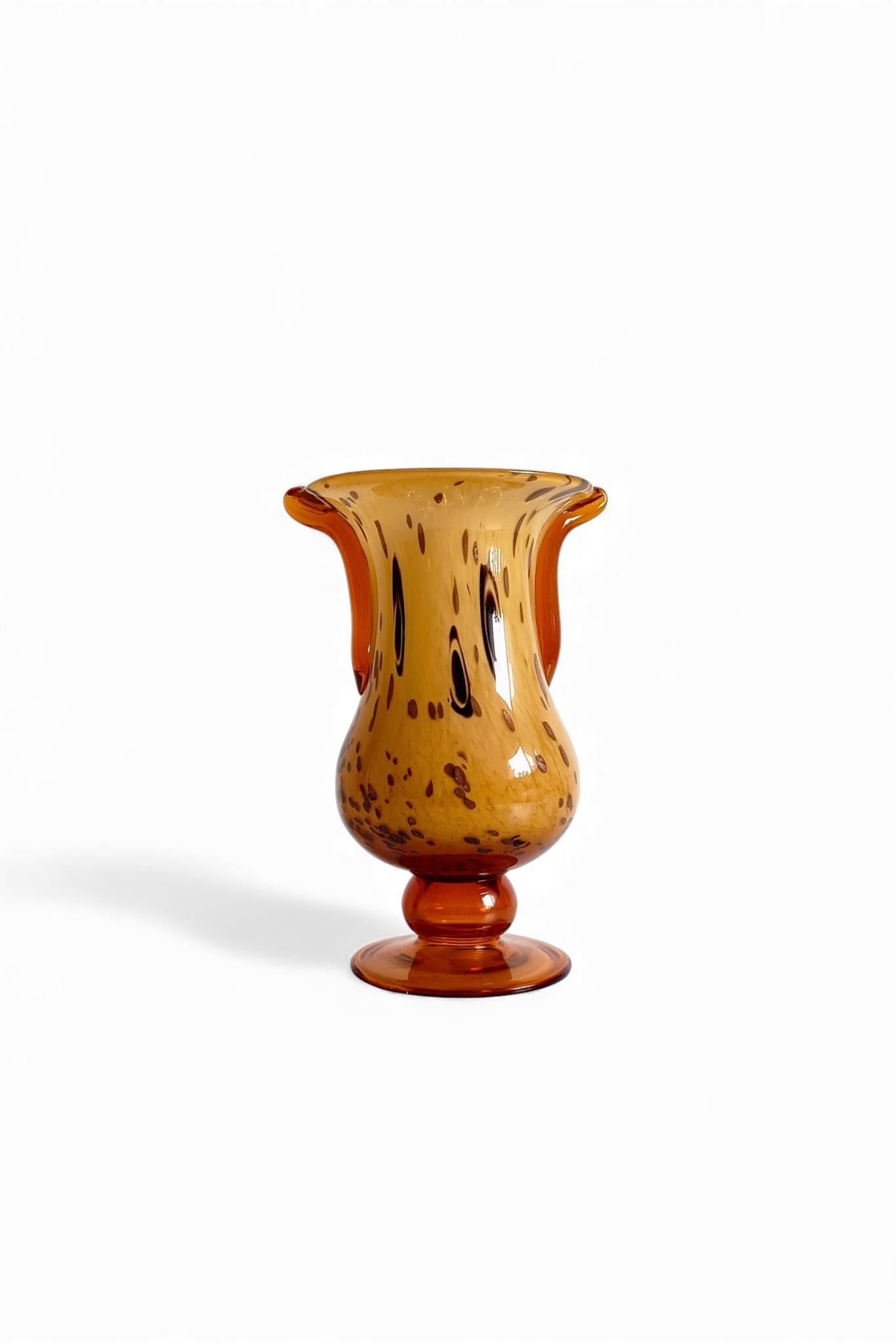 Cristallerie de Clichy Art Nouveau Vaso in vetro opalino con inclusioni di avventurina in vendita 8