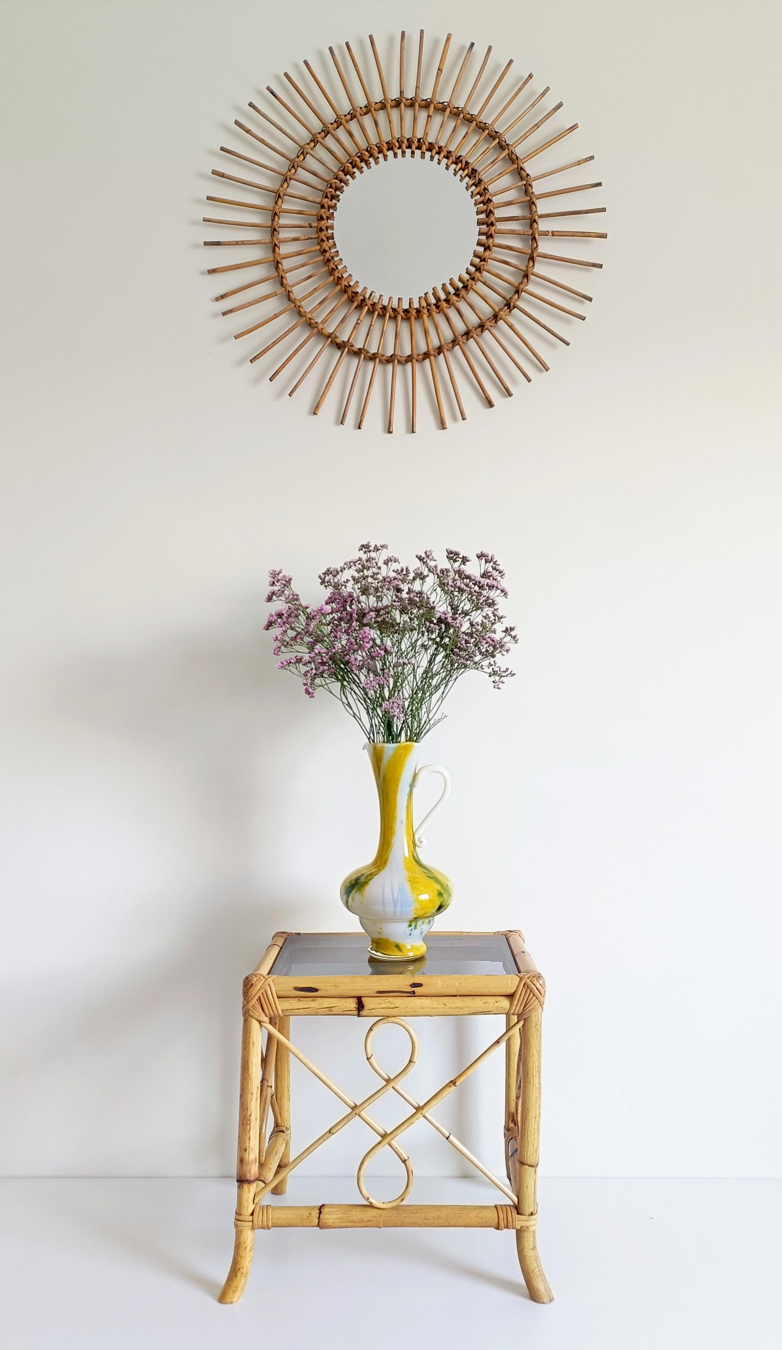 Cristallerie de Clichy White and Yellow Opaline Pitcher Vase, Early 20th Century For Sale 7