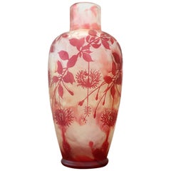 Cristallerie de Pantin Art Nouveau French Cameo Vase