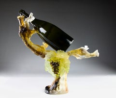 Cristallerie Royale de Champagne, Sculptural Vine Bottle Holder, Ltd. Edition