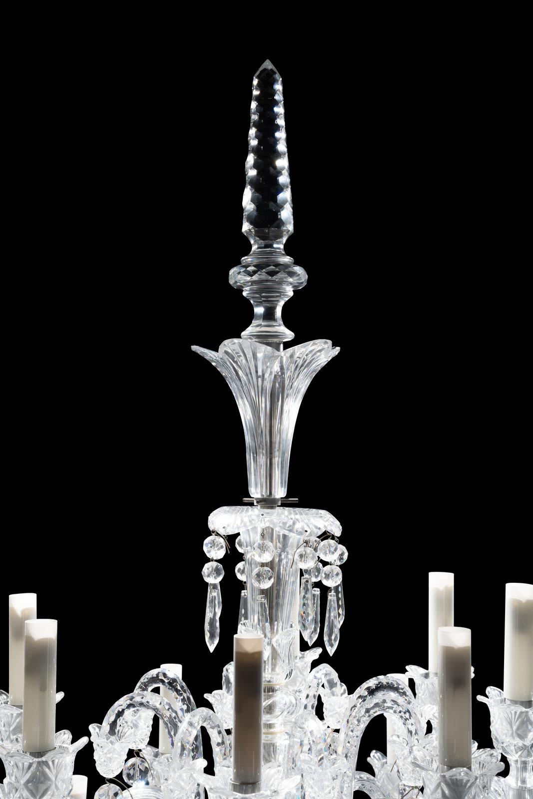 Cristalleries De Baccarat, a Large French Cut-Crystal Tsarine Torchere For Sale 2