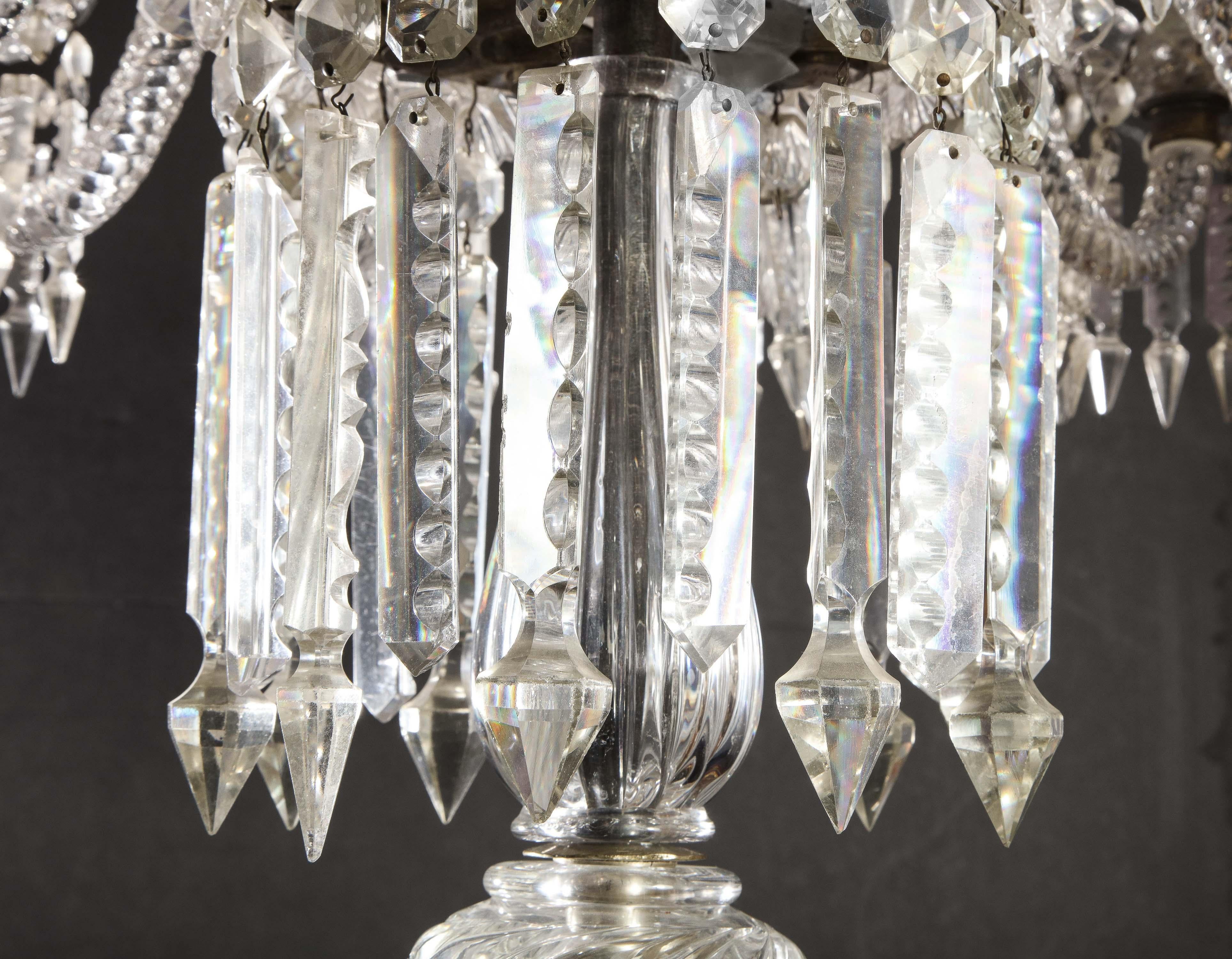 Cristalleries De Baccarat, a Large Pair of French Cut Crystal 18-Light Torcheres 3