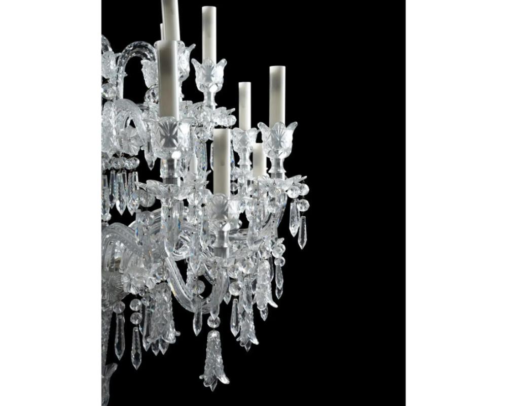 Cristalleries De Baccarat, ein großes Paar französischer Zaren- Fackeln aus geschliffenem Kristall im Zustand „Gut“ im Angebot in New York, NY