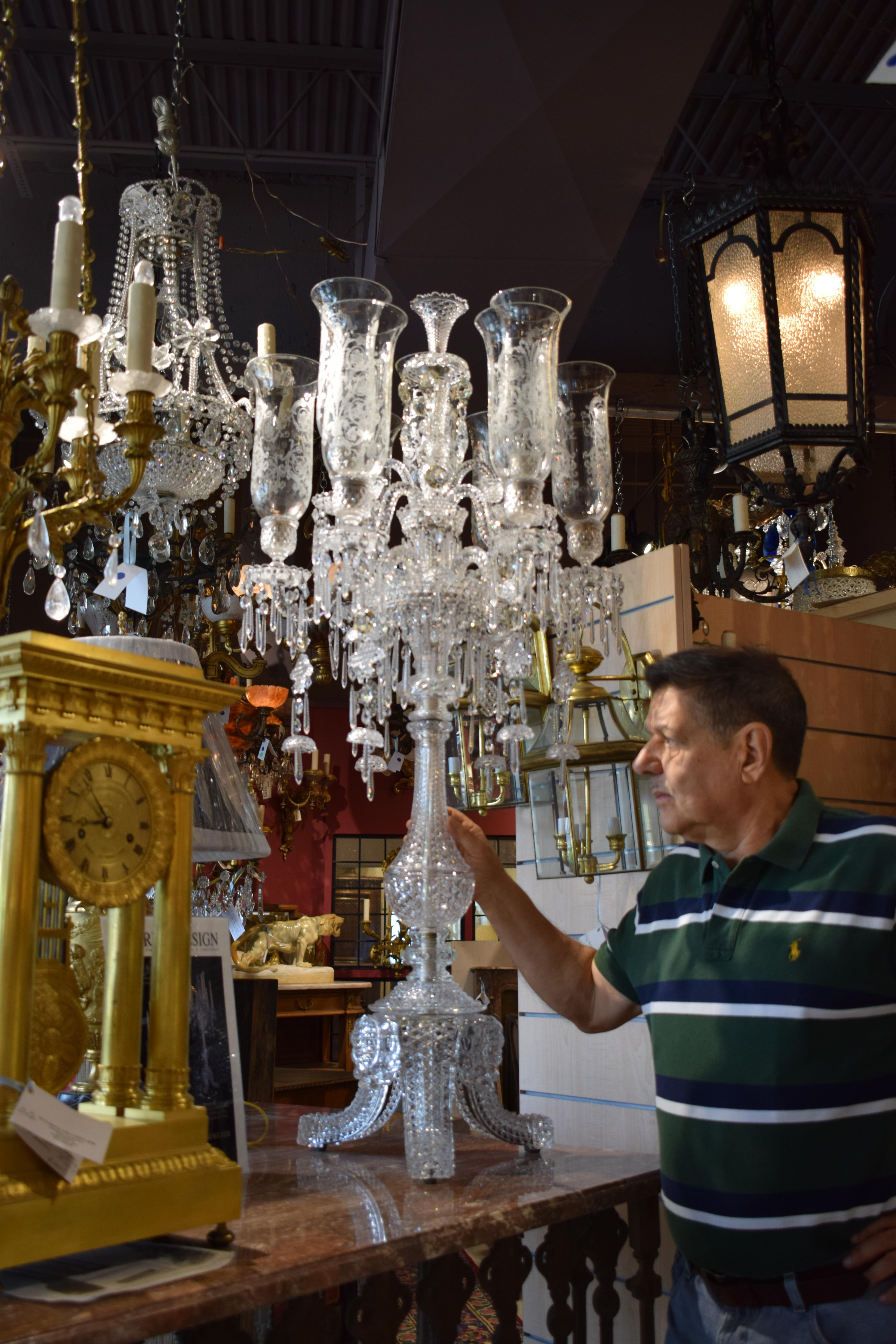 Cristalleries de Baccarat. A pair of Magnificent Crystal Candelabra.  circa 1880 For Sale 6
