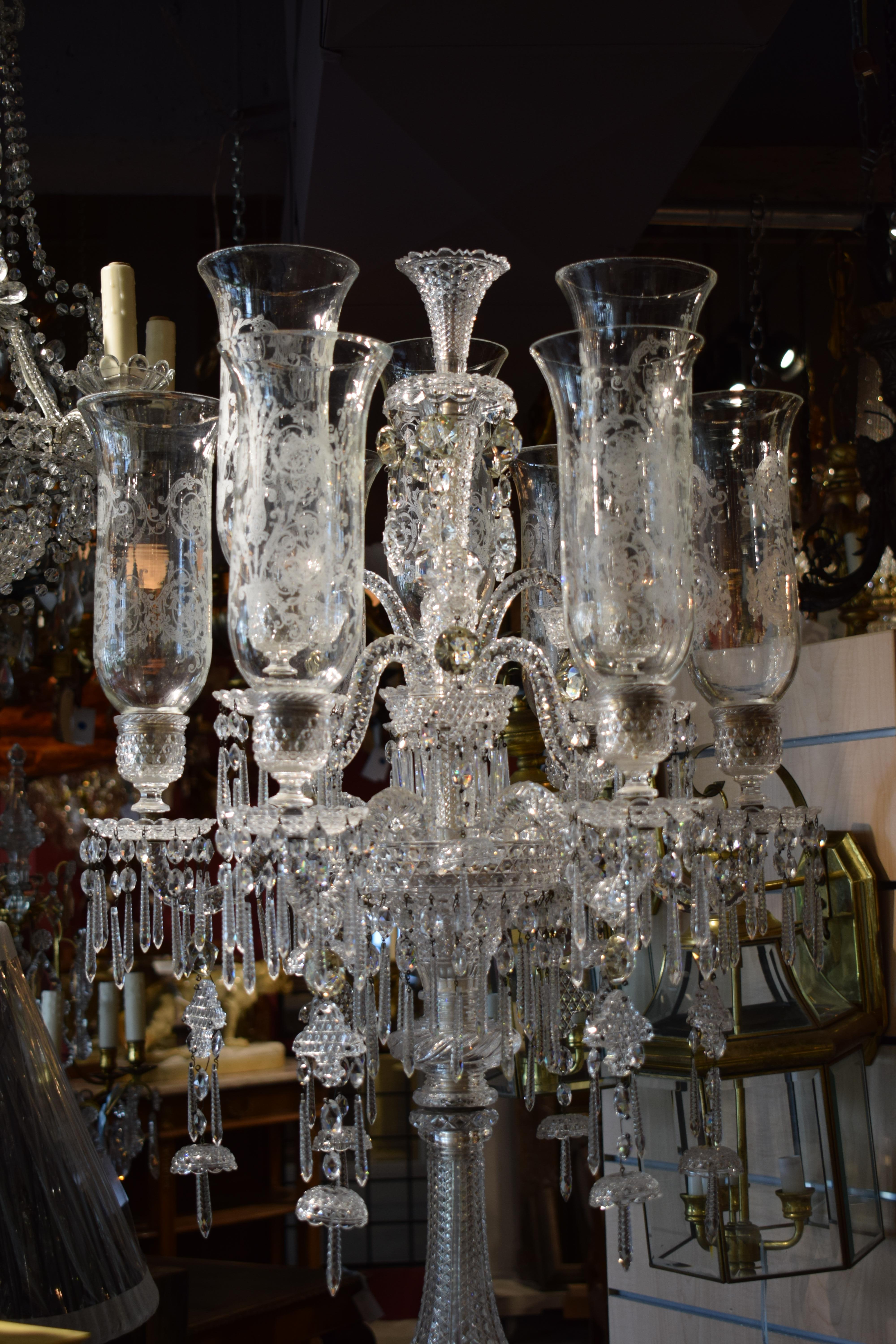 Cristalleries de Baccarat. Une paire de magnifiques candélabres en cristal.  vers 1880 en vente 2
