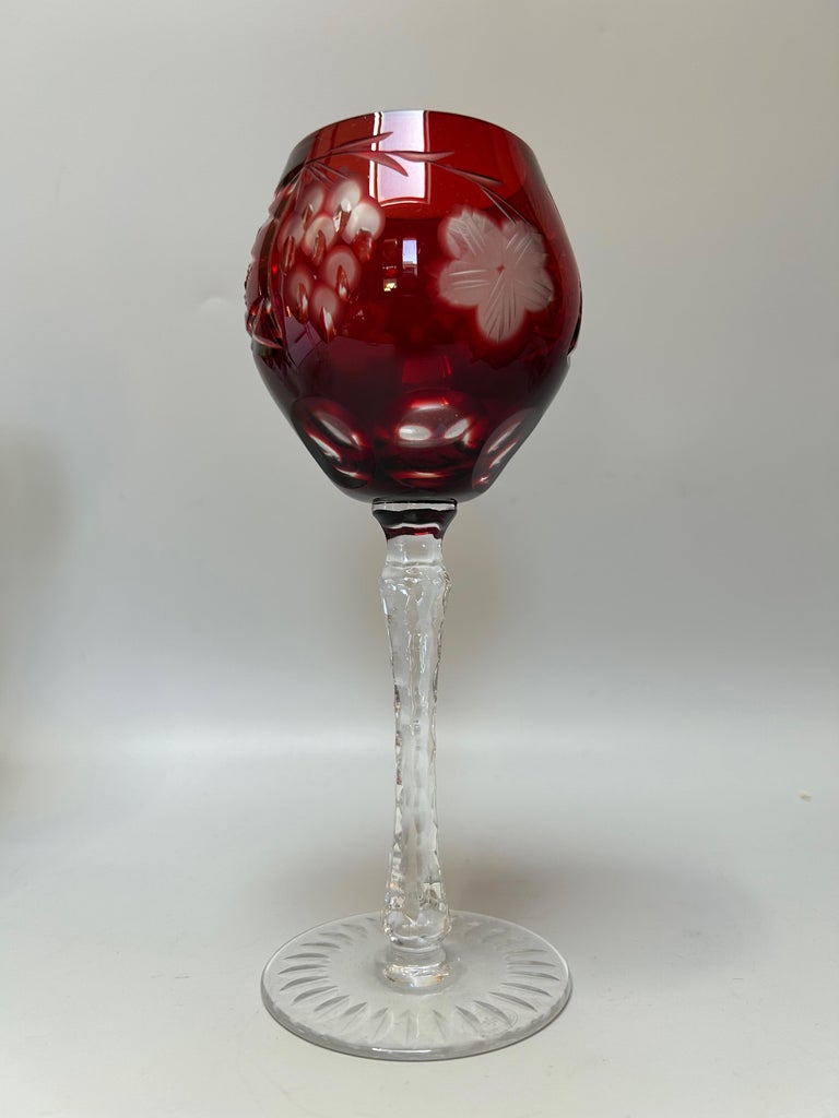 Cristalleries De Lorraine 6 Colored Wine Glasses Around 1940 For Sale at  1stDibs, image size:768x1024