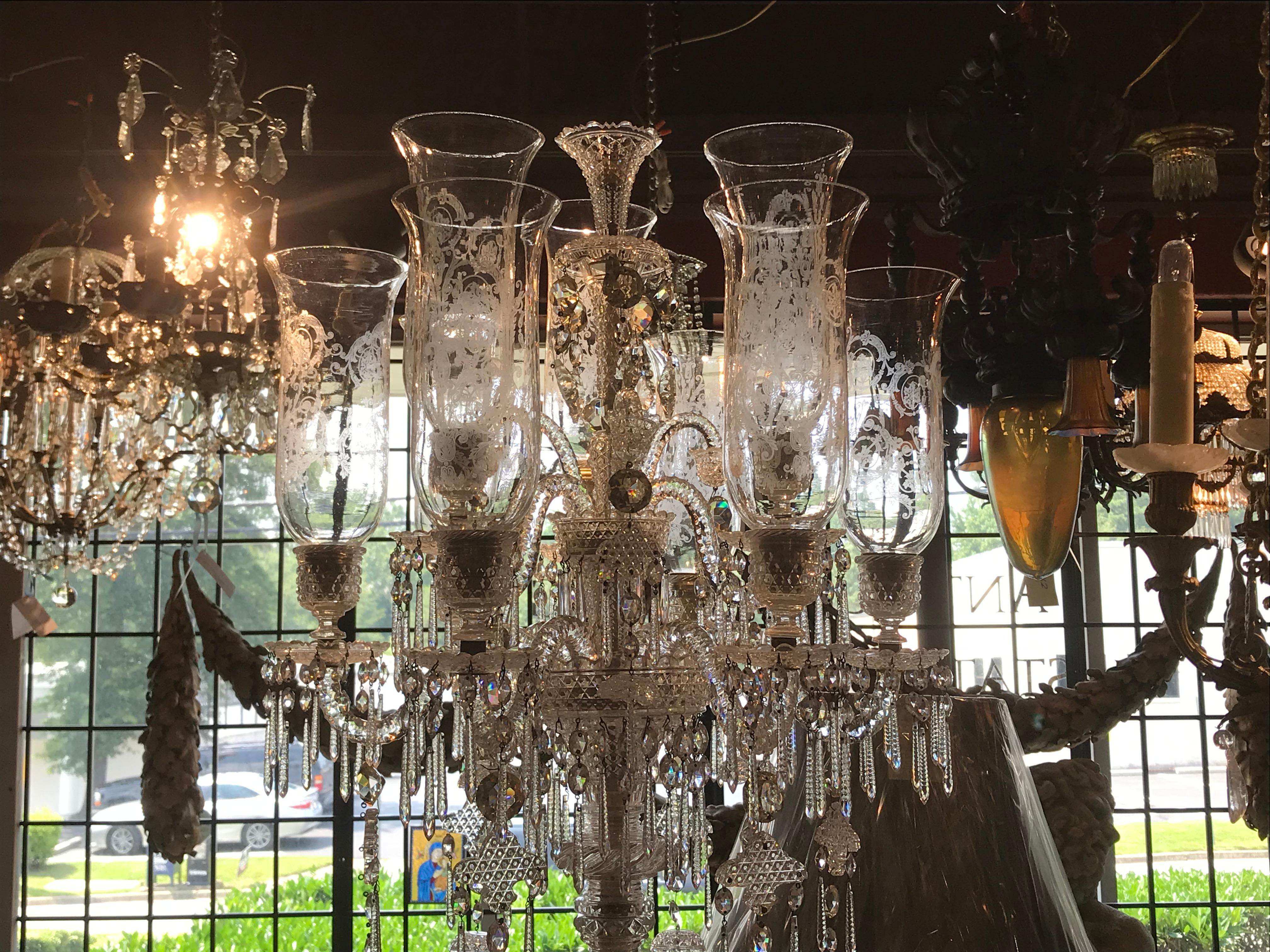French Cristalleries de Baccarat. A pair of Magnificent Crystal Candelabra.  circa 1880 For Sale