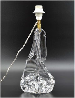 Cristalleries Schneider French Midcentury Crystal Lamp, 1950s