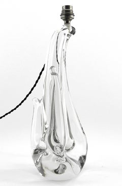 Cristalleries Schneider Midcentury Crystal Lamp, 1950s