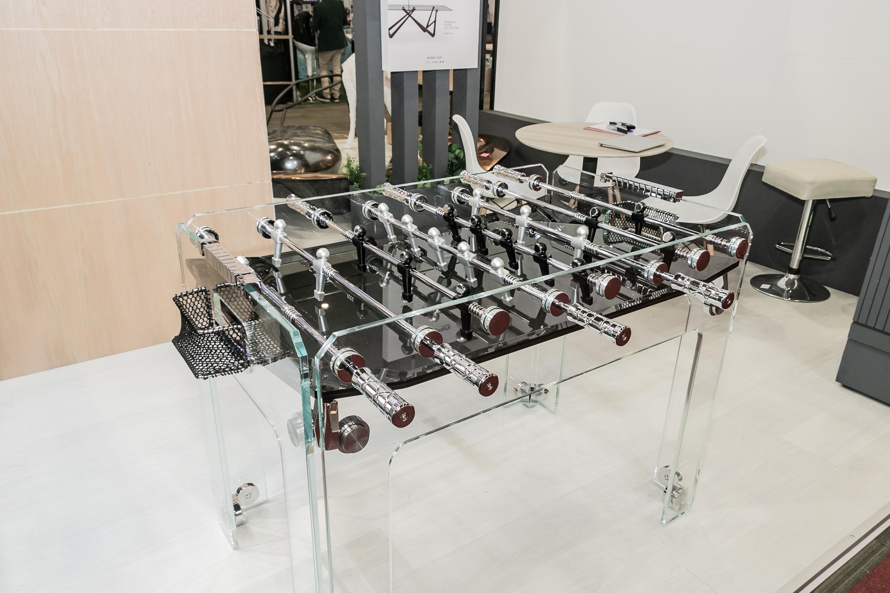Table de baseball en cristal Cristallino avec terrain noir par Teckell en vente 2