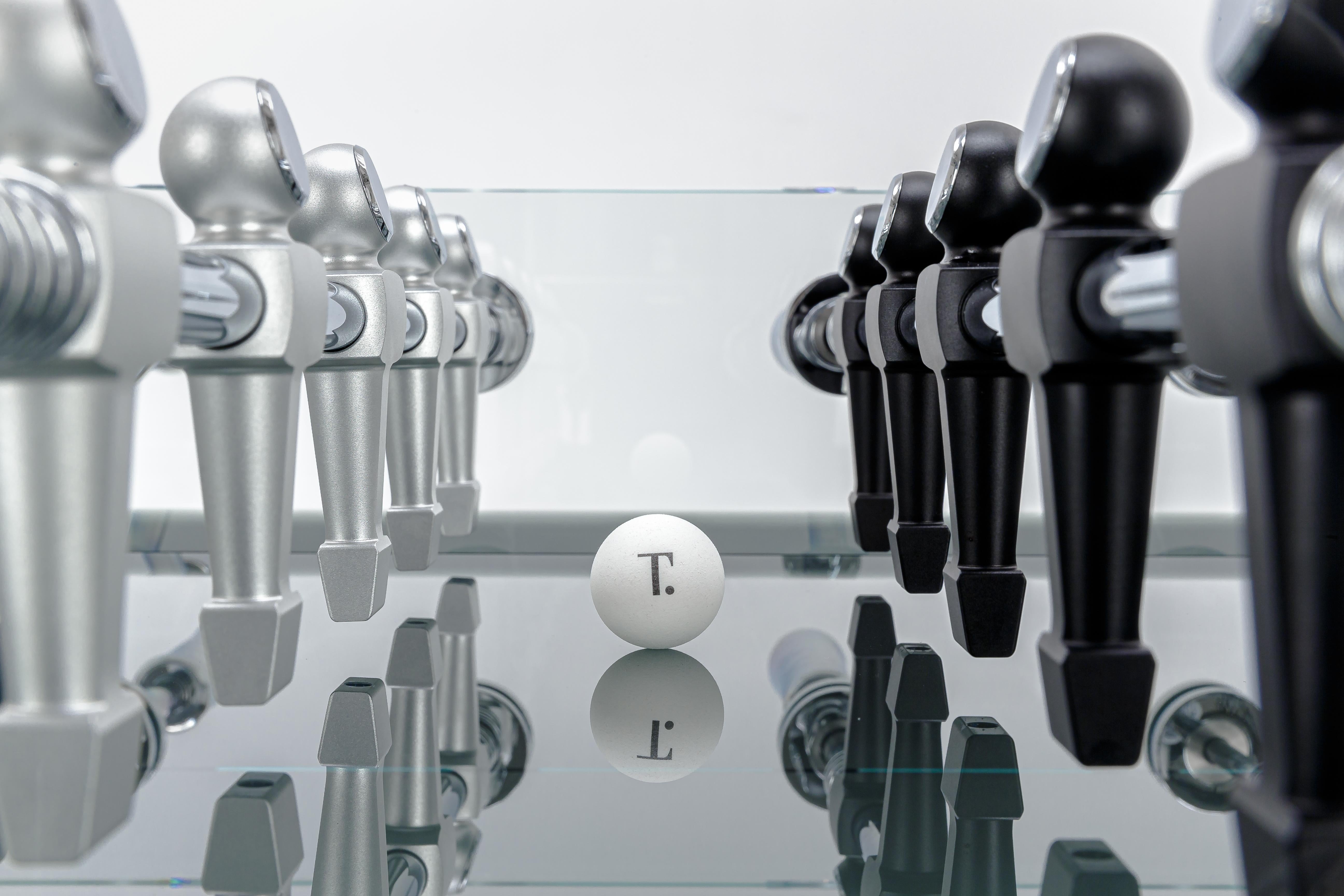 Table de baseball en cristal Cristallino avec terrain noir par Teckell en vente 4