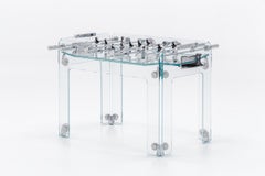 "Cristallino" Crystal Foosball Transparent Table by Adriano Design for Teckell