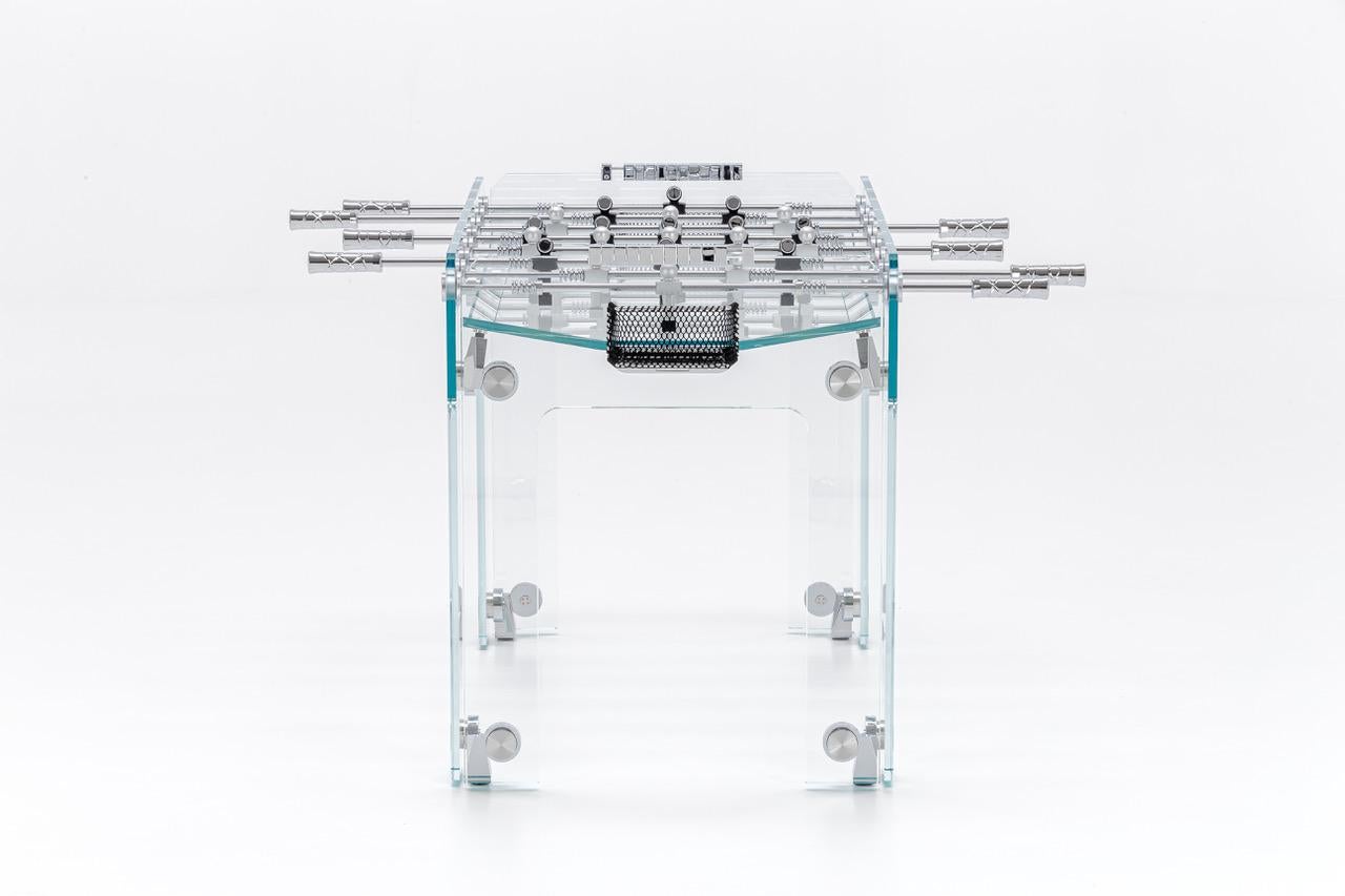 Trempé Table transparente Foosball en cristal 