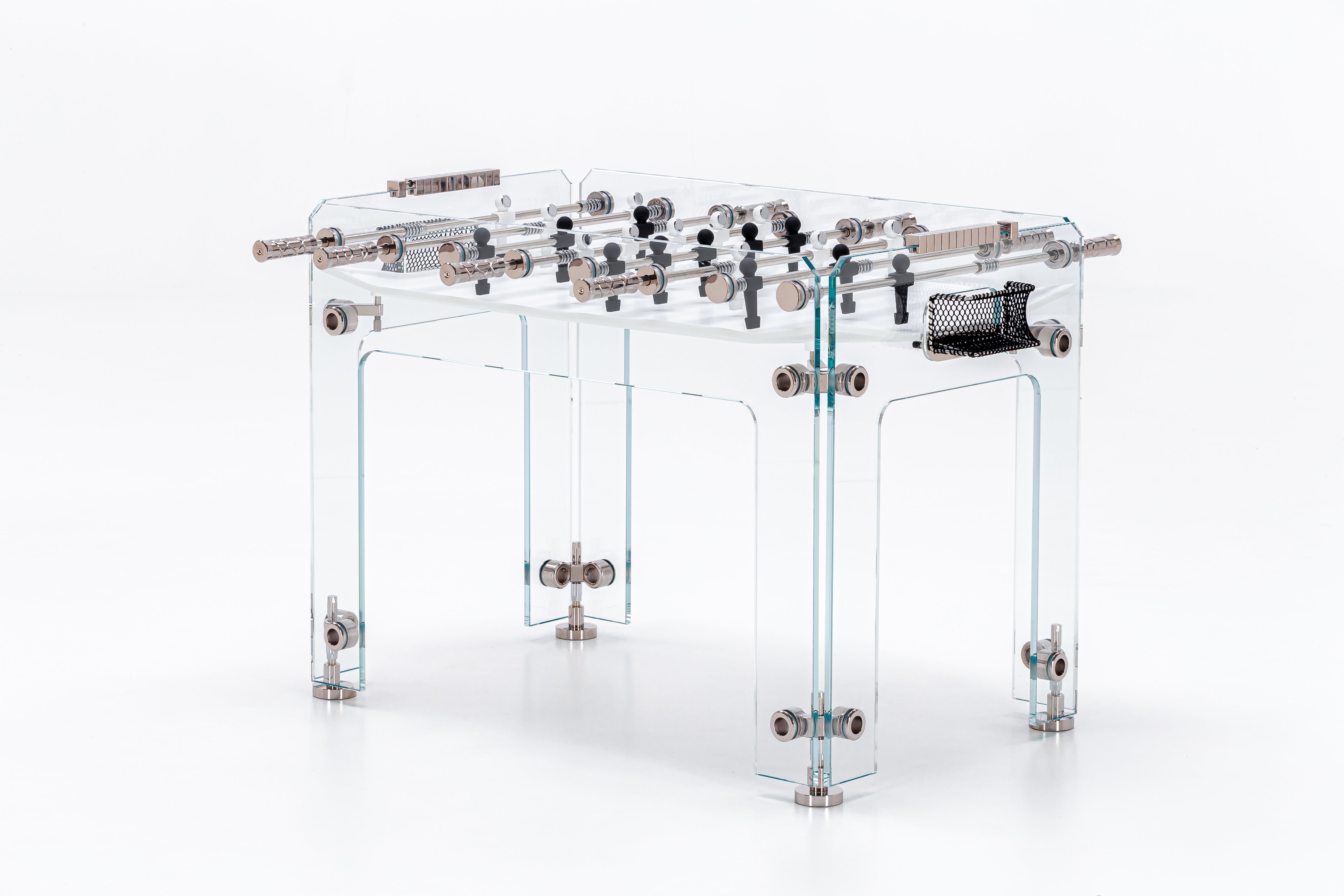 Cristallino Fuoriclasse Foosball Table with White Corian by Teckell