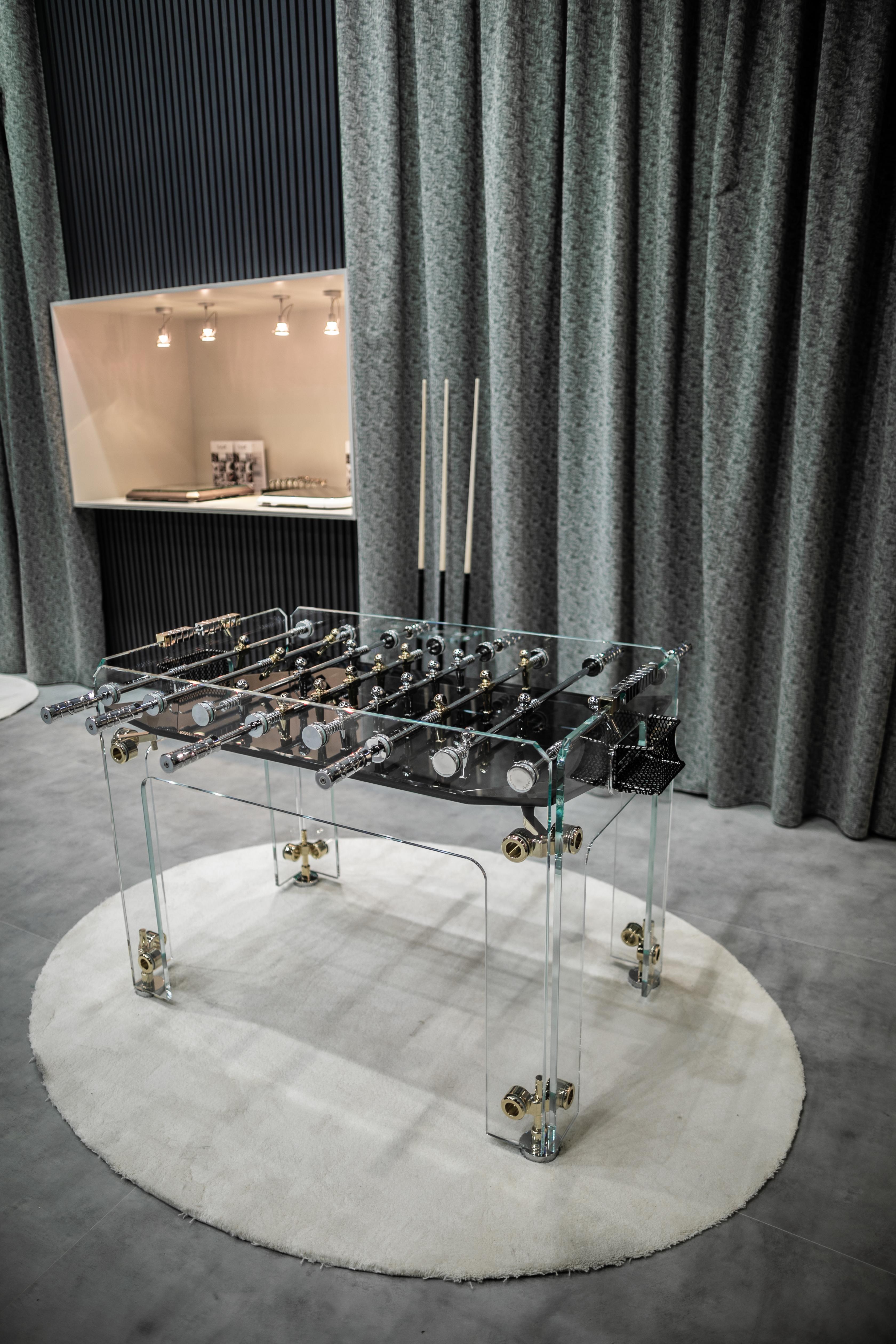 Table de baseball Cristallino en or à édition limitée avec terrain noir par Teckell en vente 5