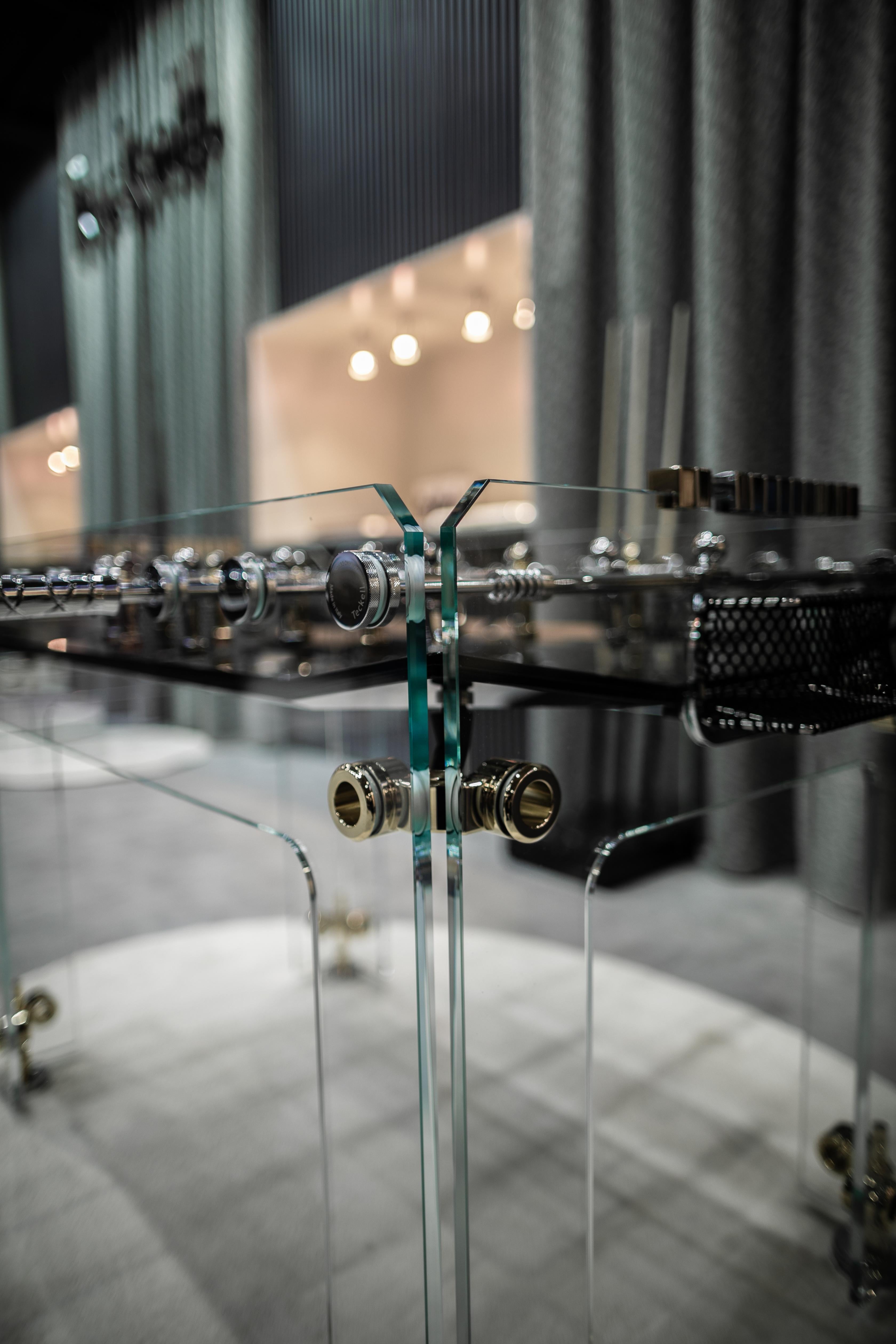 Table de baseball Cristallino en or à édition limitée avec terrain noir par Teckell en vente 7