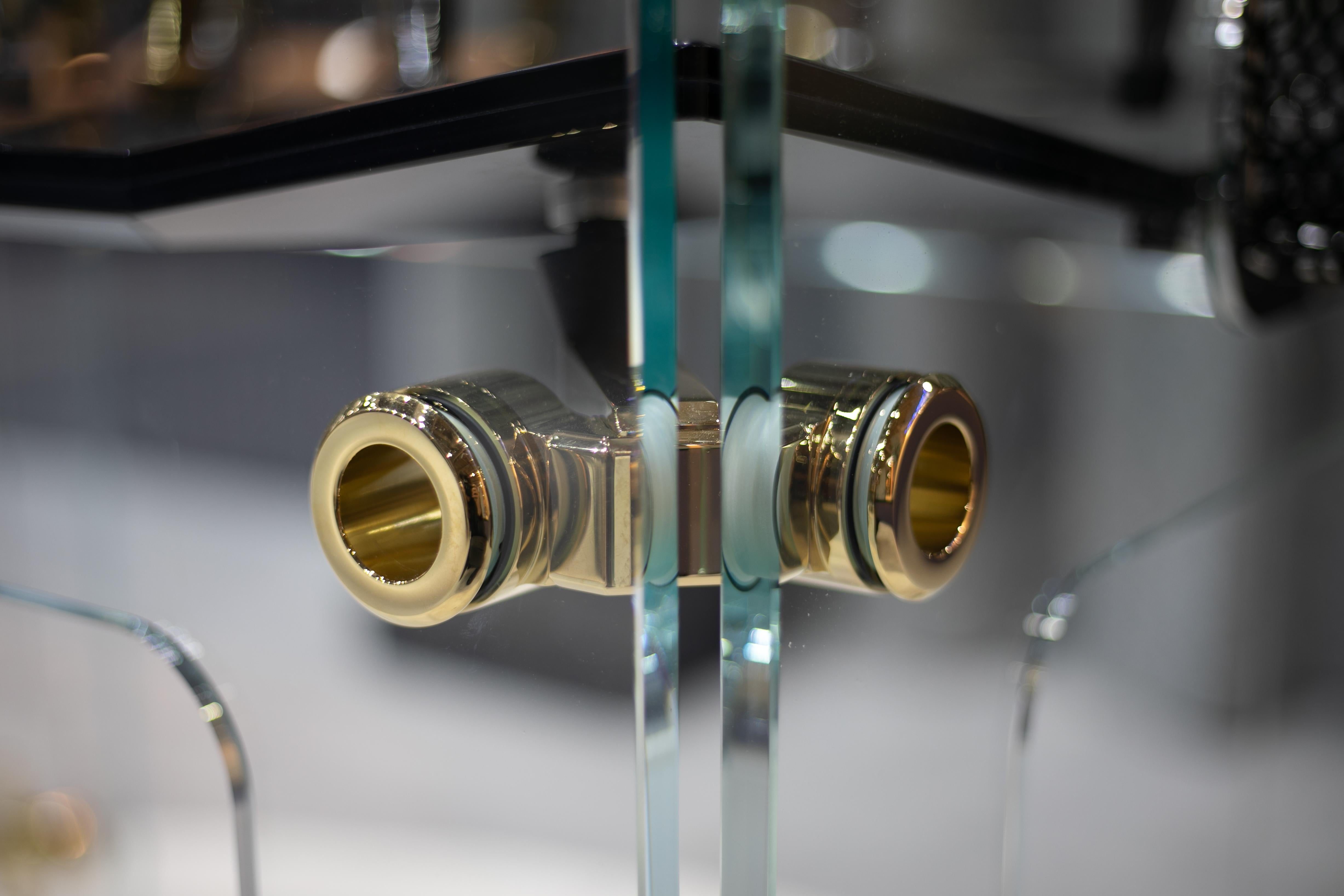 Table de baseball Cristallino en or à édition limitée avec terrain noir par Teckell en vente 13