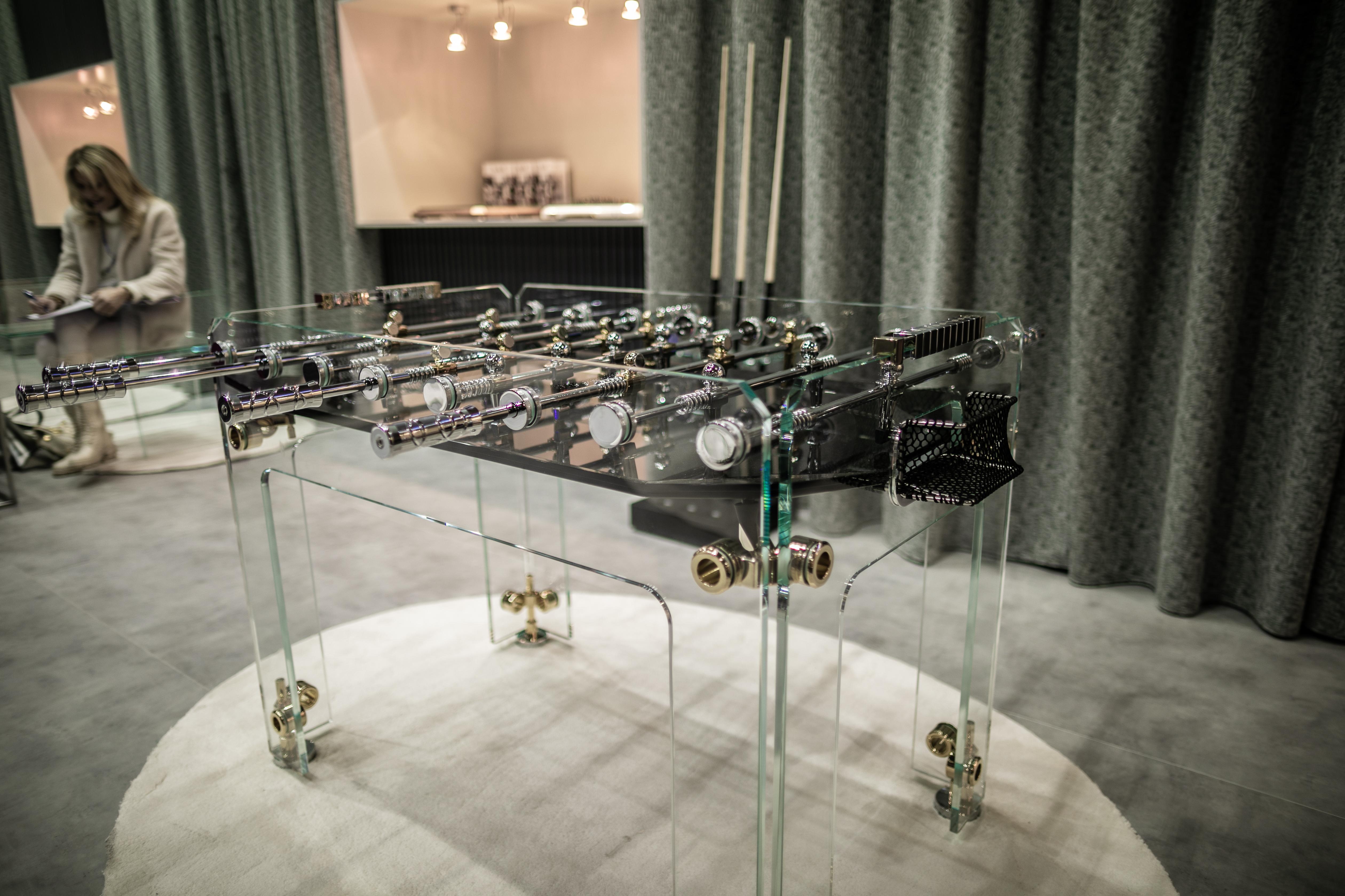 Table de baseball Cristallino en or à édition limitée avec terrain noir par Teckell en vente 14