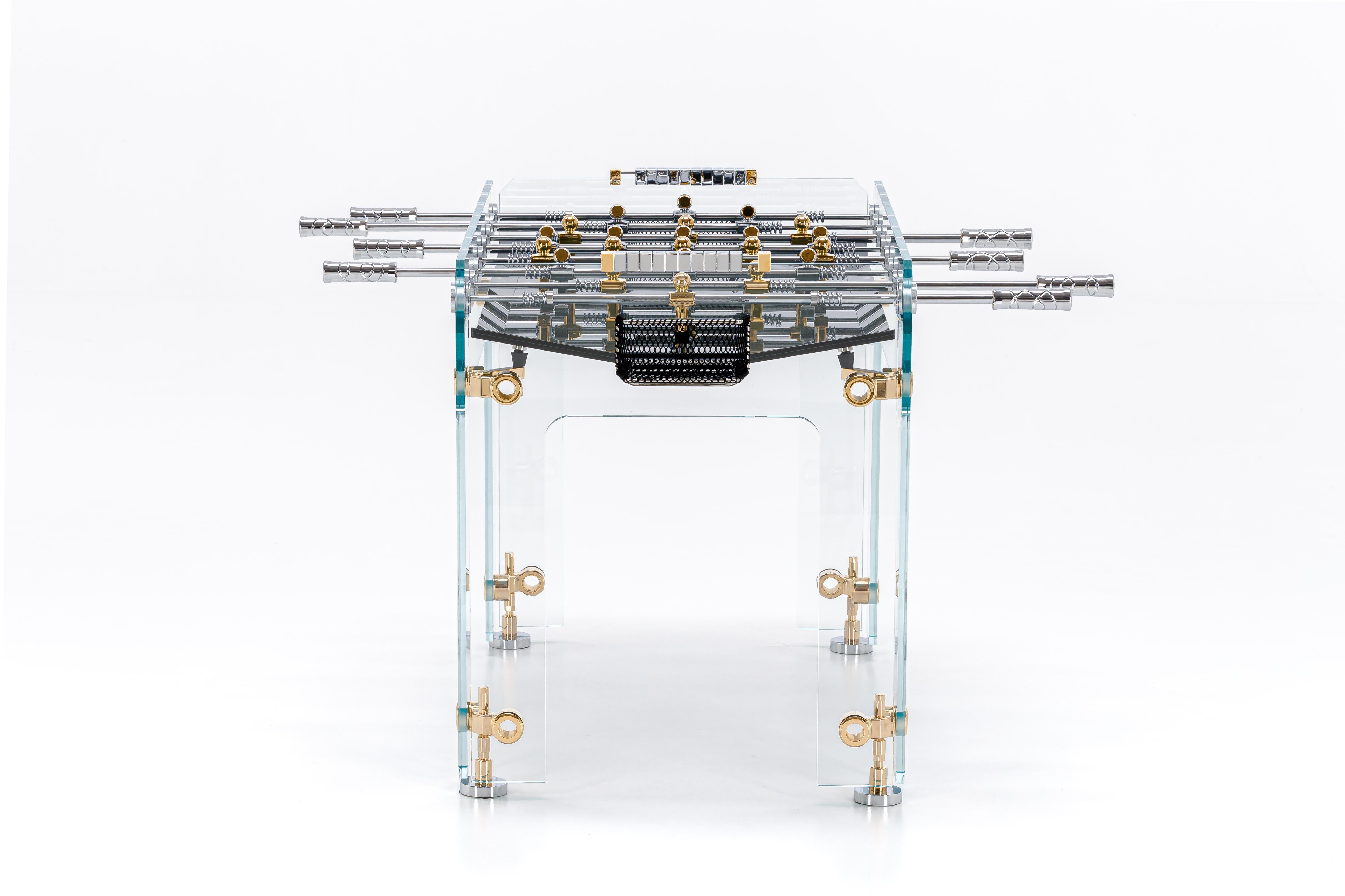 Table de baseball Cristallino en or à édition limitée avec terrain noir par Teckell Neuf - En vente à Brooklyn, NY