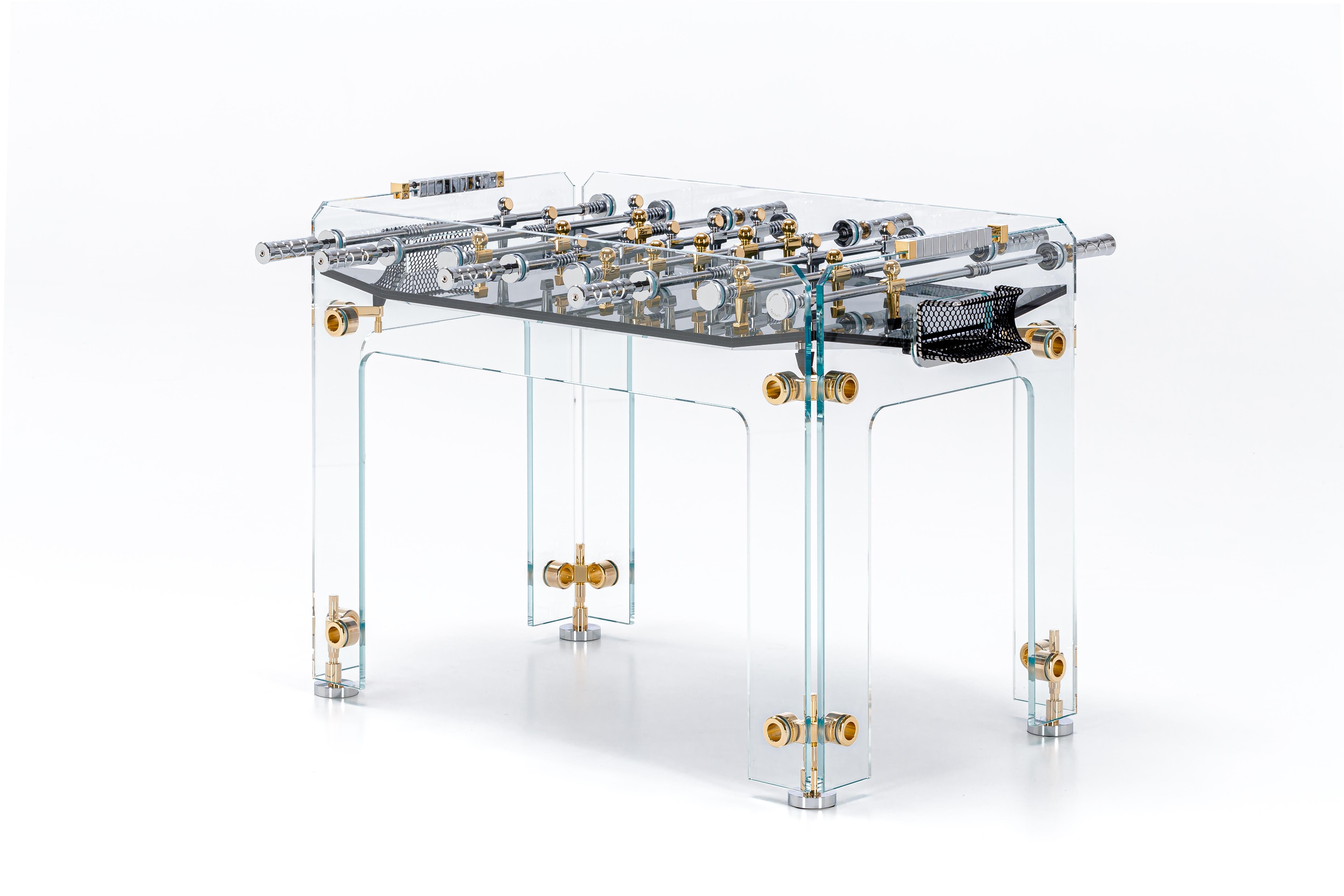 Table de baseball Cristallino en or à édition limitée avec terrain noir par Teckell en vente 1