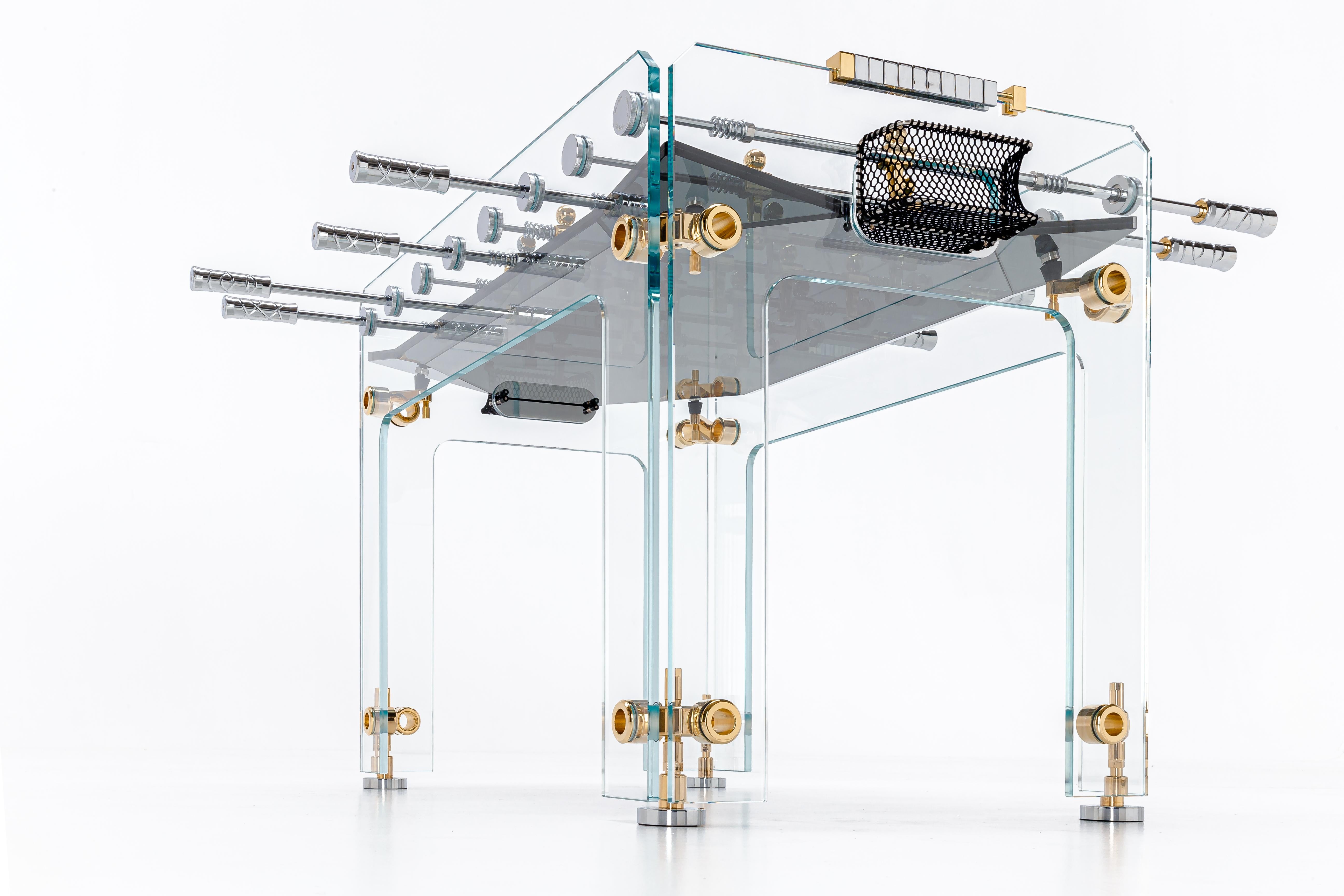 Table de baseball Cristallino en or à édition limitée avec terrain noir par Teckell en vente 2