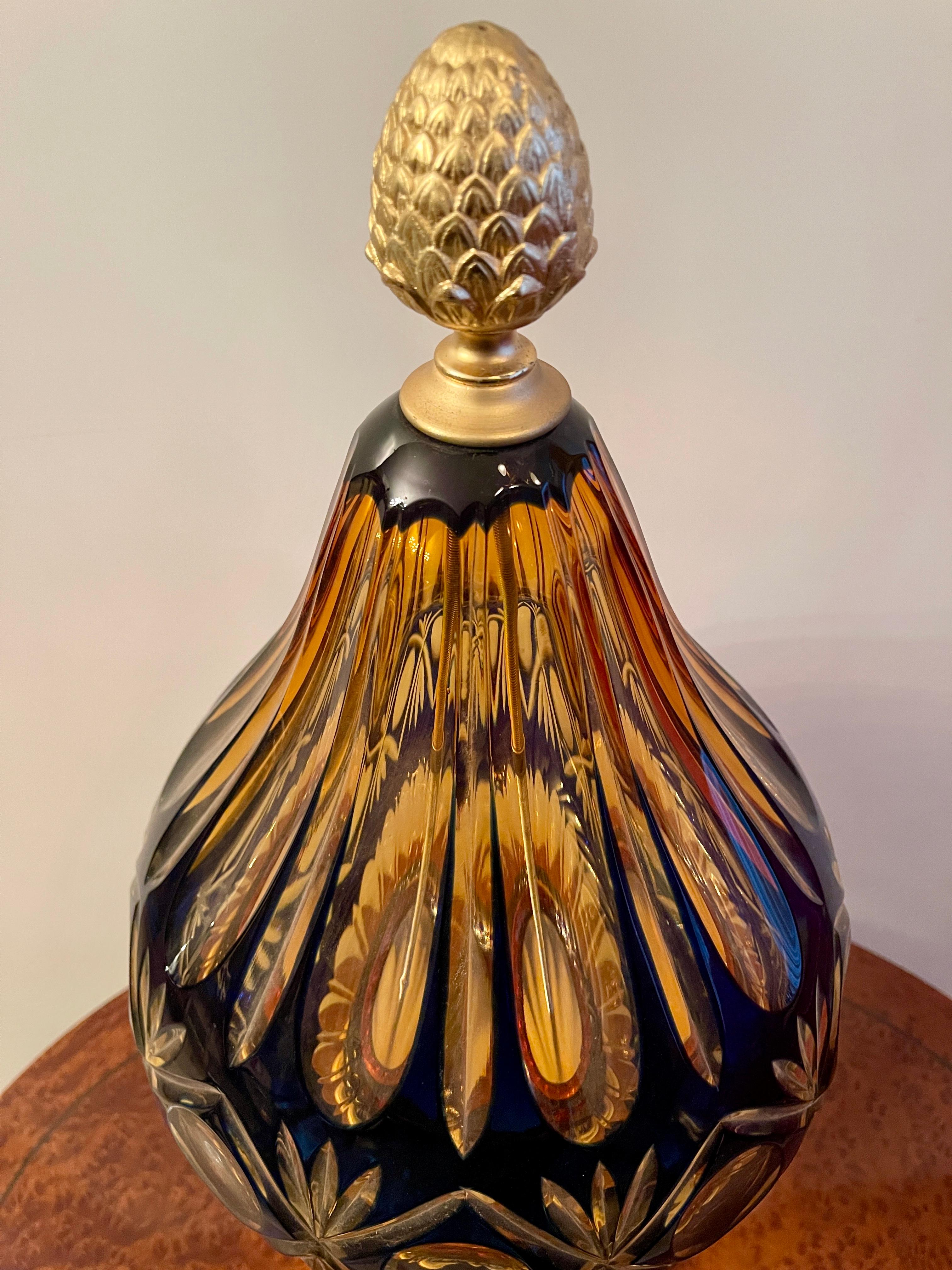 Cristal italiano de lujo Estilo francés años 80 Bronce en venta