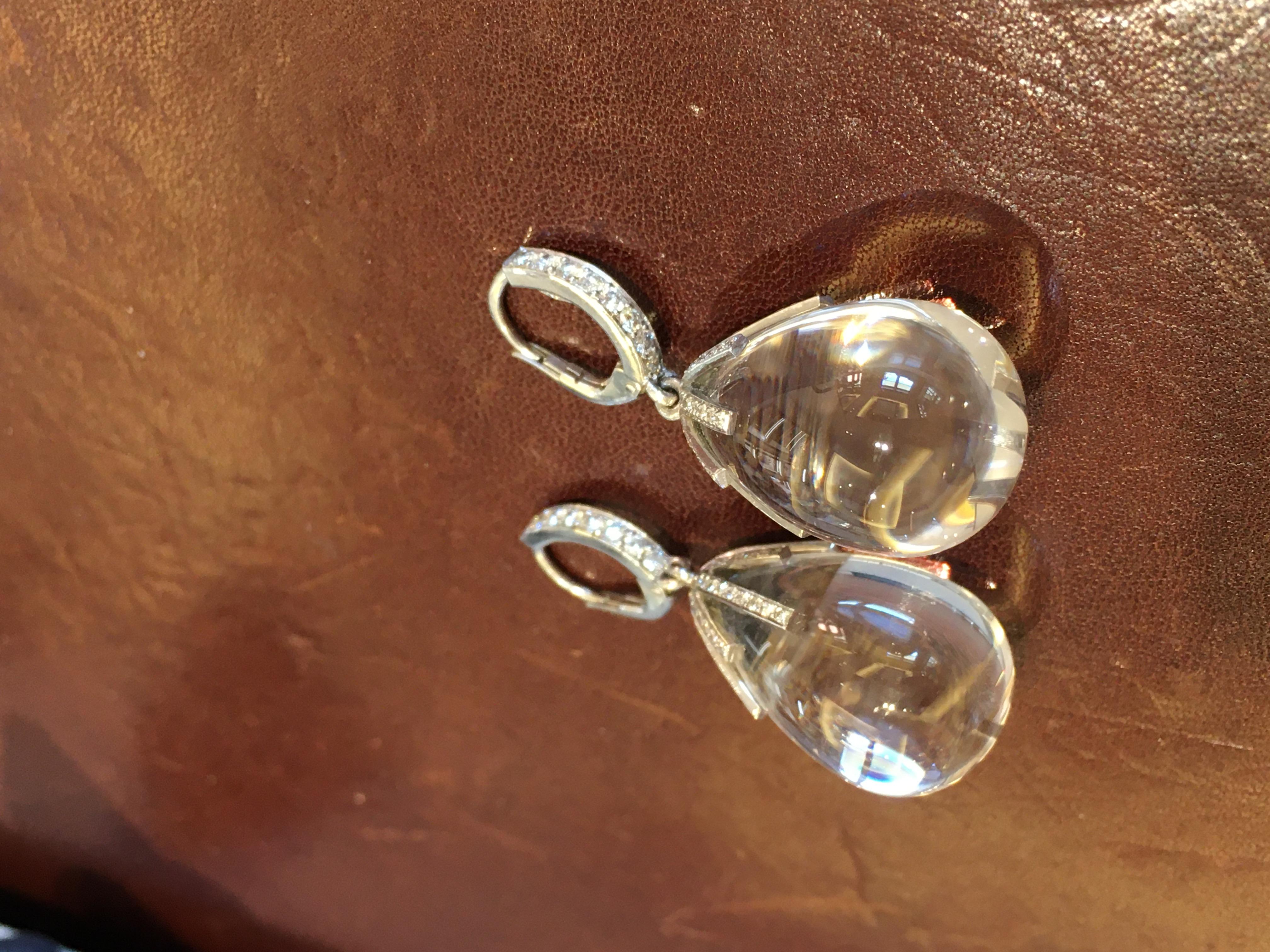 Boucles d'oreilles Cristallo Di Rocca Brillant, 0,19 et 0,68 de Brillant Pour femmes en vente