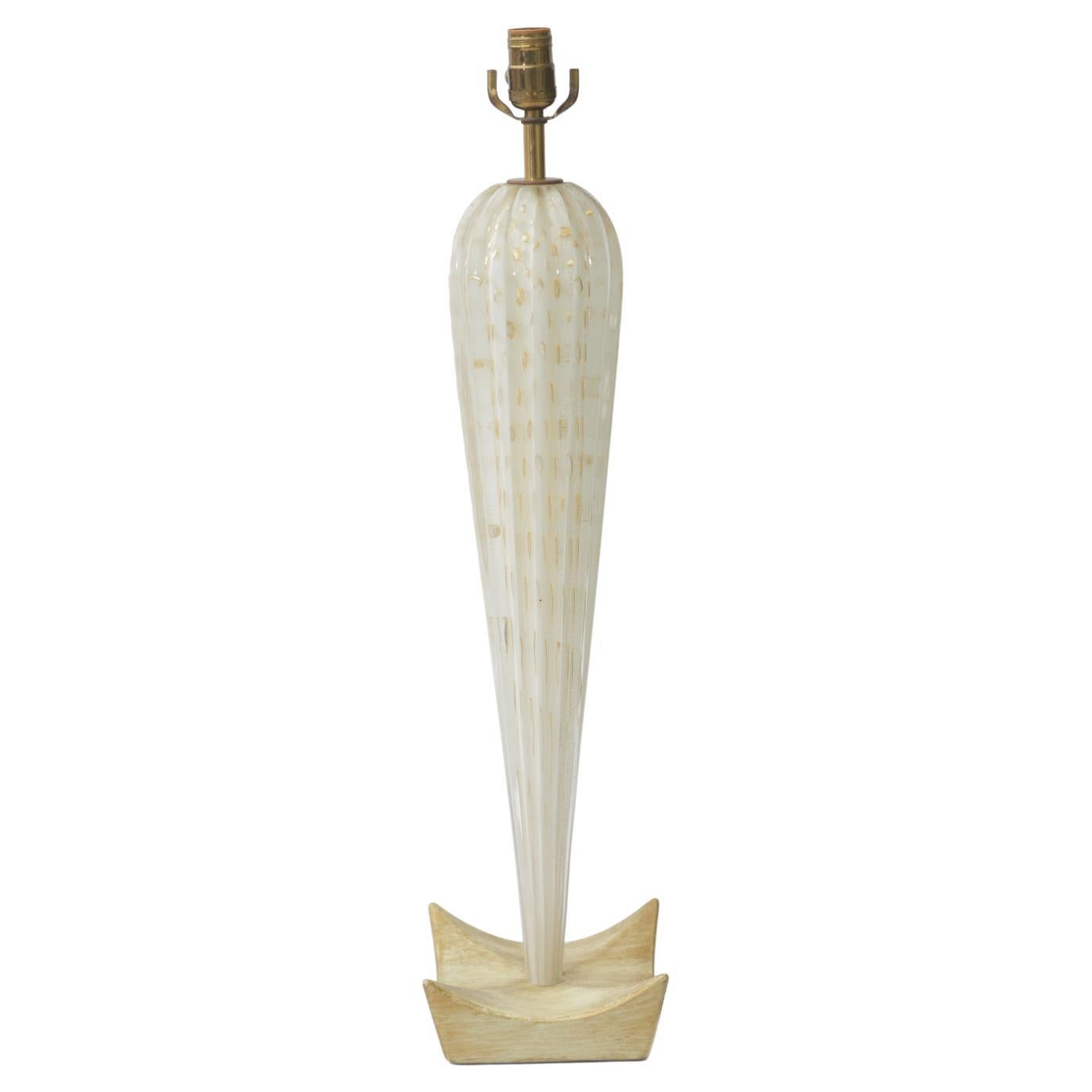 Lampada Cristallo Murano con inclusioni d'oro