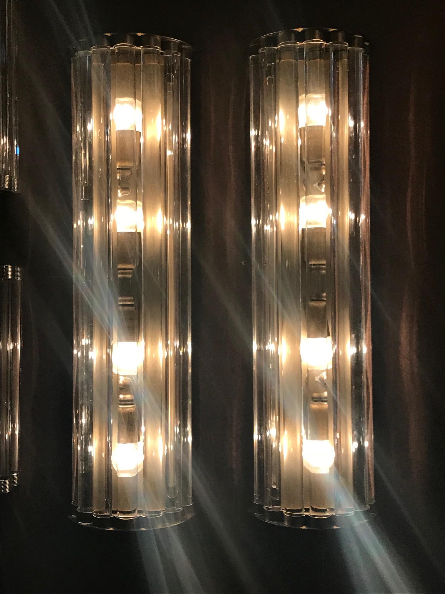 Mid-Century Modern Cristallo Sconce / Flush Mount by Fabio Ltd For Sale