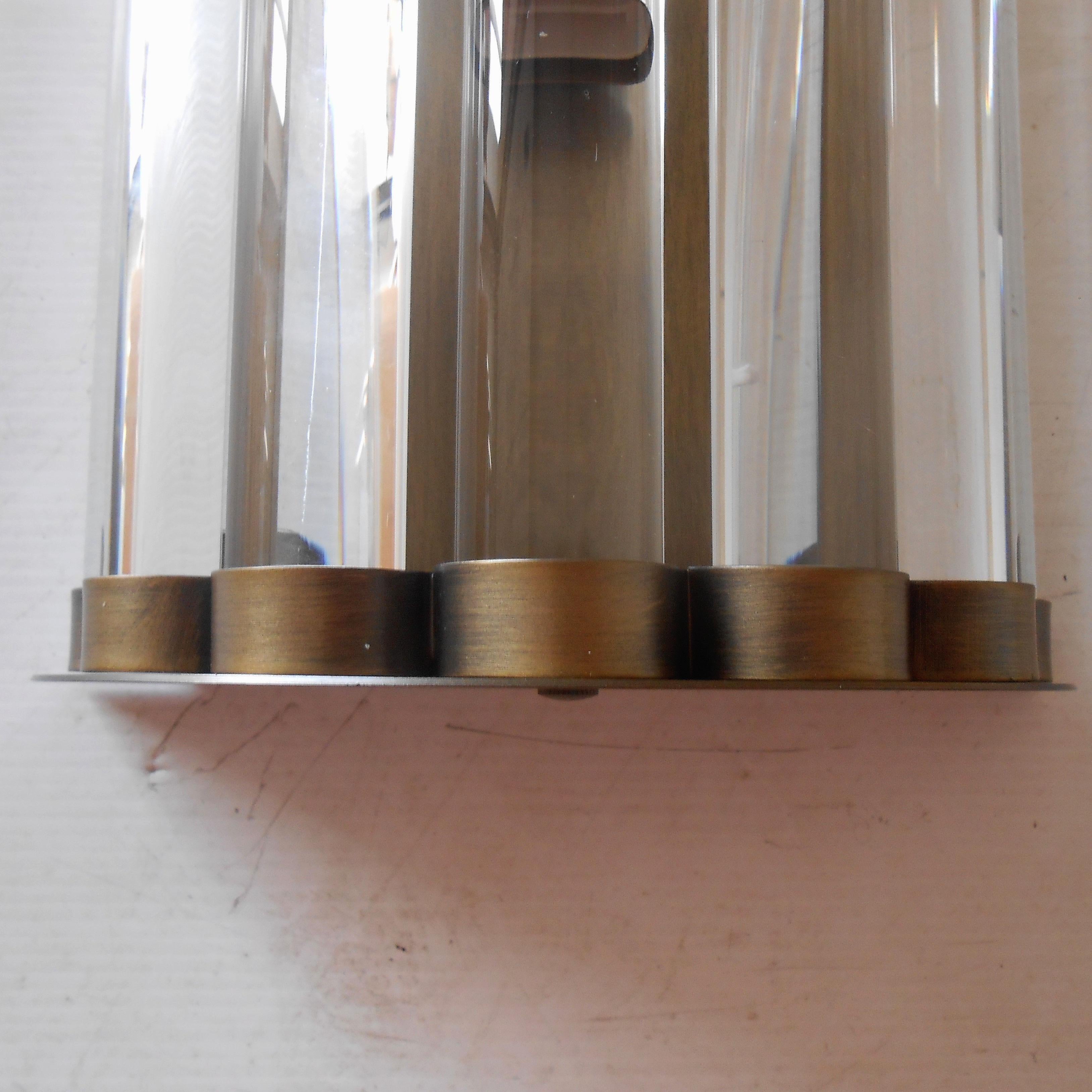 Bronzed Cristallo Sconce / Flush Mount by Fabio Ltd For Sale