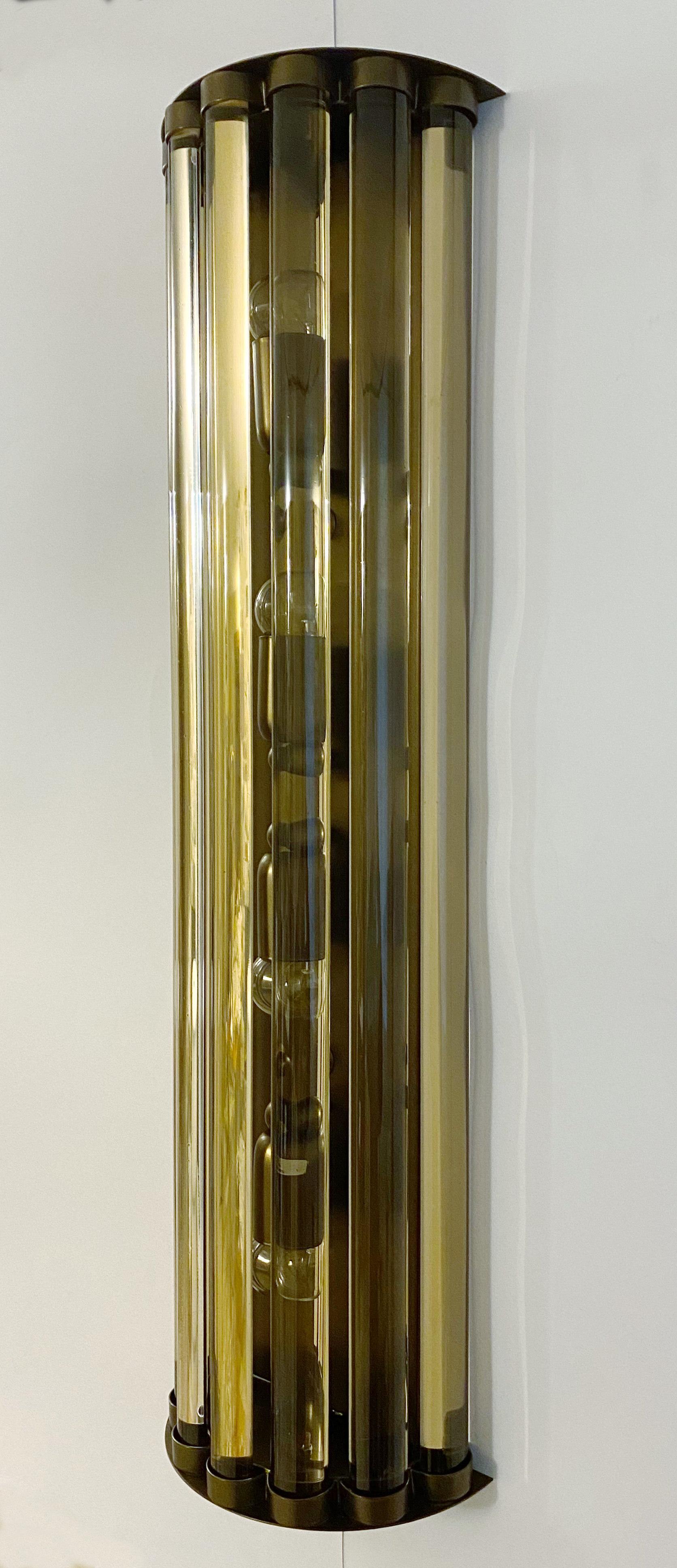 Bronzed Cristallo Sconce / Flush Mount by Fabio Ltd For Sale